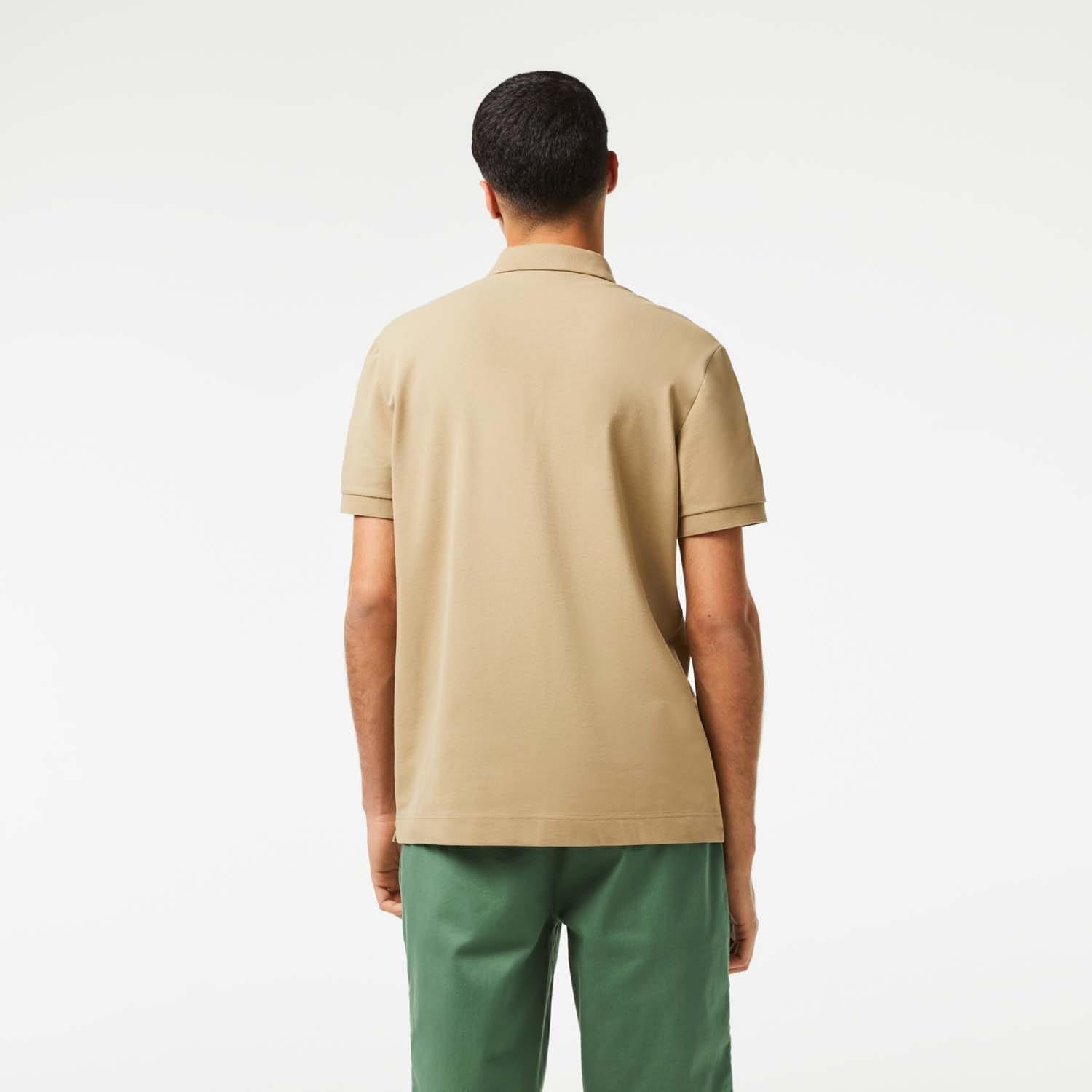 Beige - Lacoste - Regular Fit Paris Stretch Piqu¿ Polo Shirt - 2