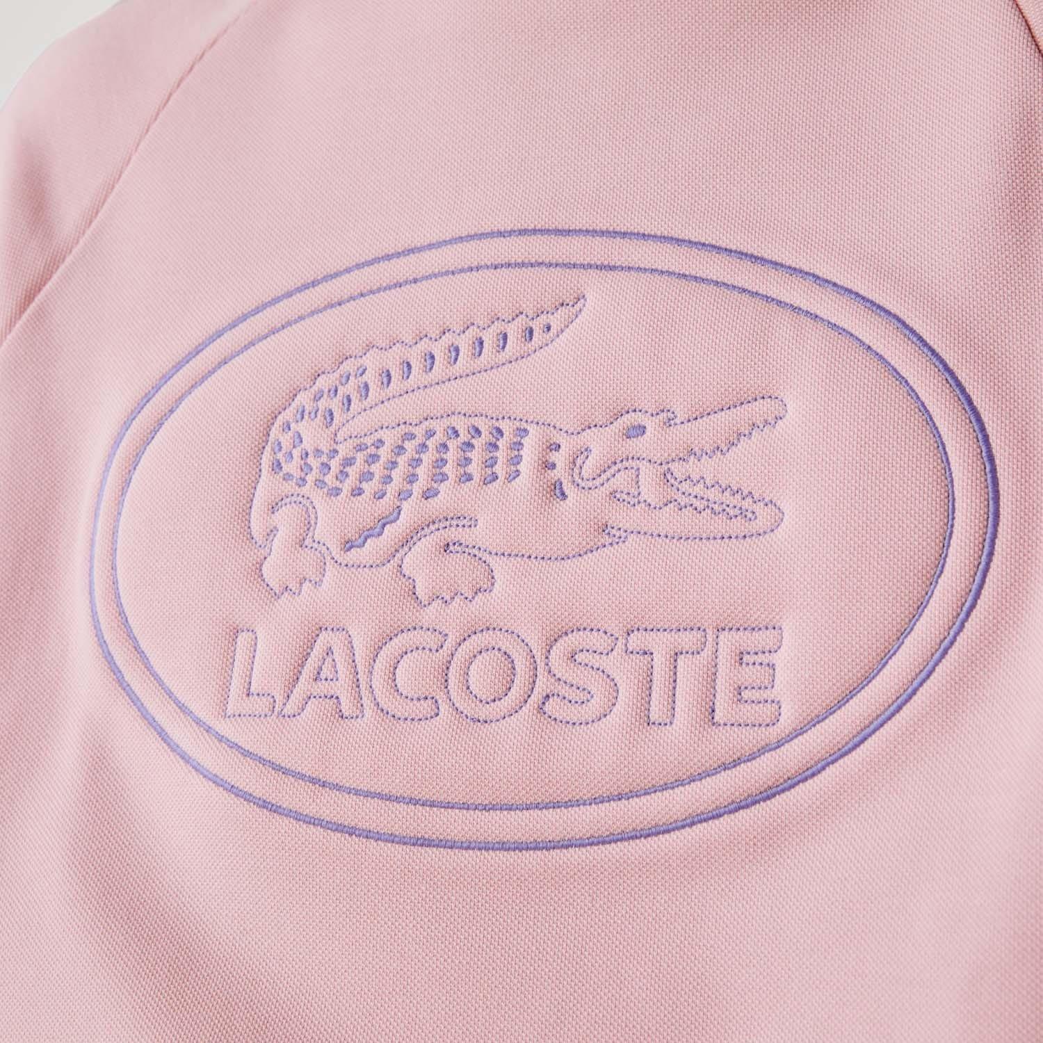 Pink - Lacoste - Crew Neck Embroidered Sweatshirt - 5