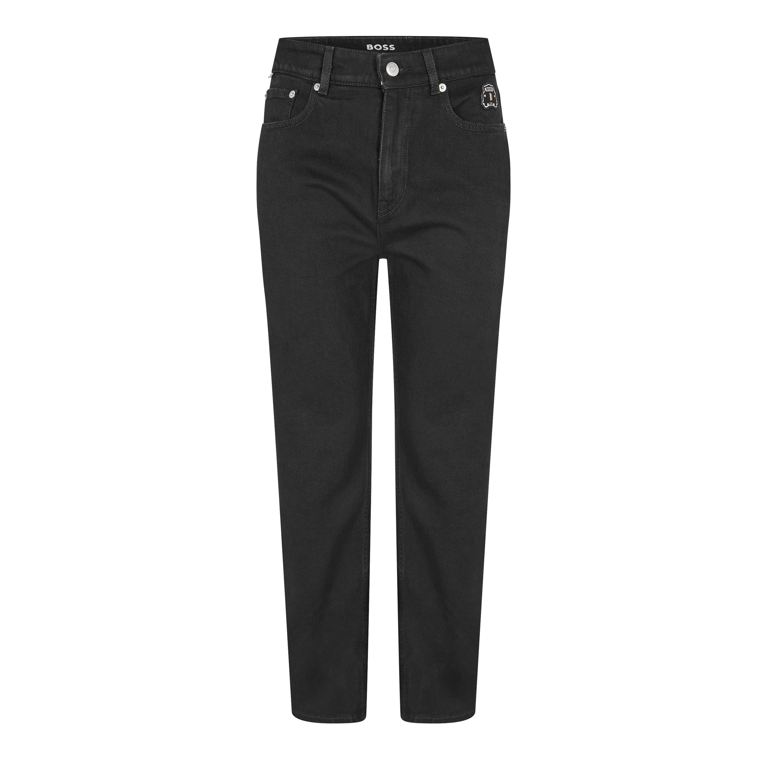 Black - Boss - Straight-Fit Cropped Jeans - 1
