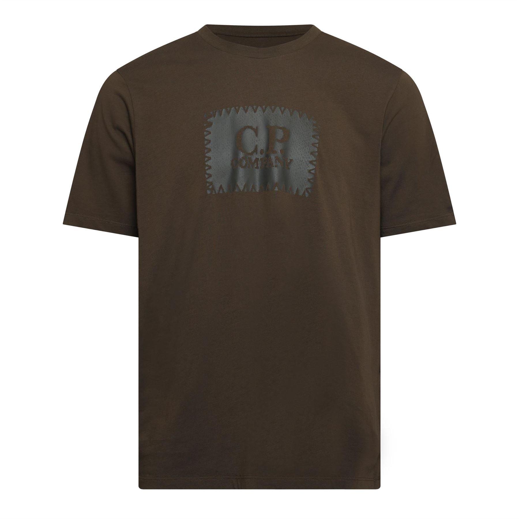 Green - CP Company - 30/1 Jersey Logo Label T-Shirt - 1