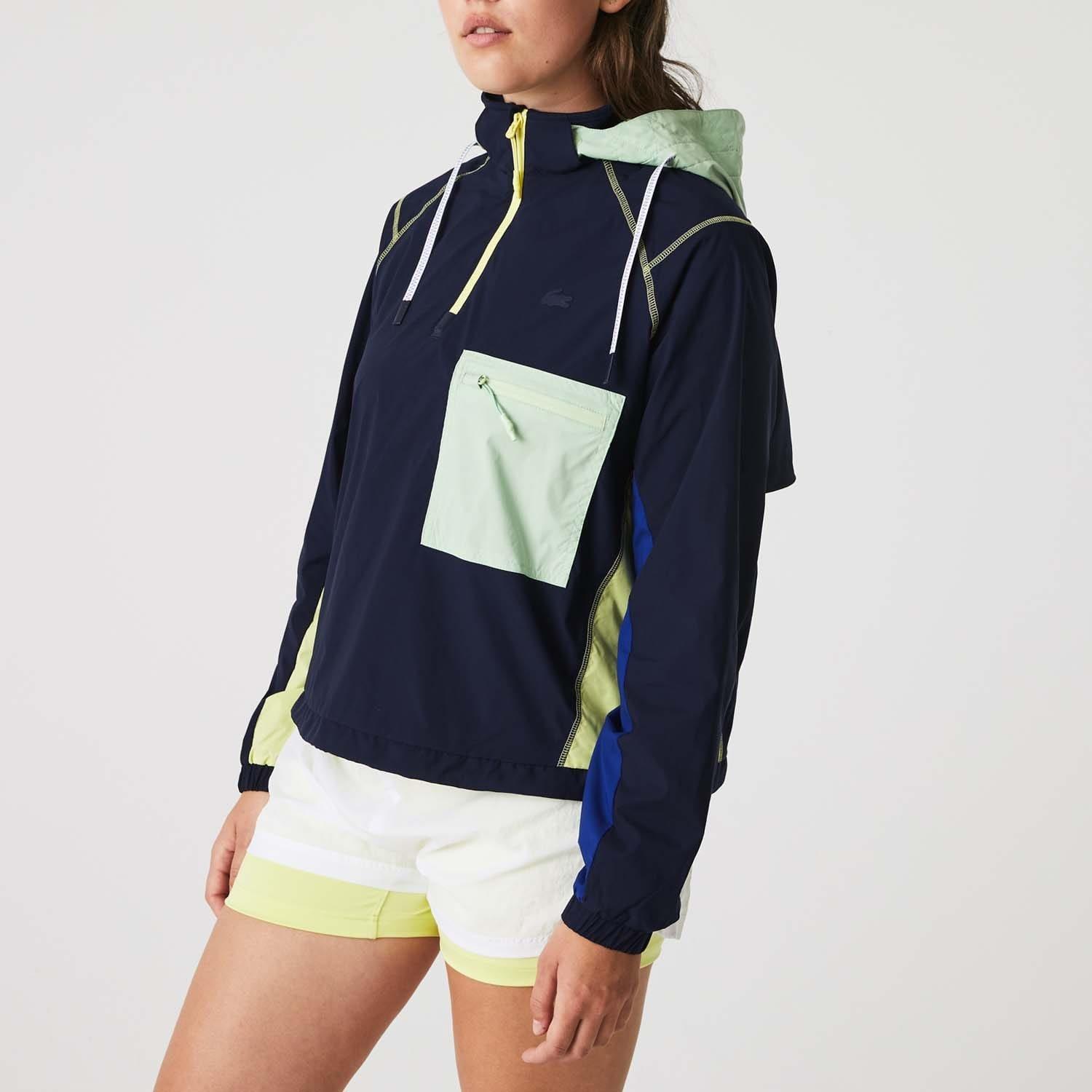 Blue - Lacoste - Colourblock Accents Pullover Windbreaker Jacket - 3