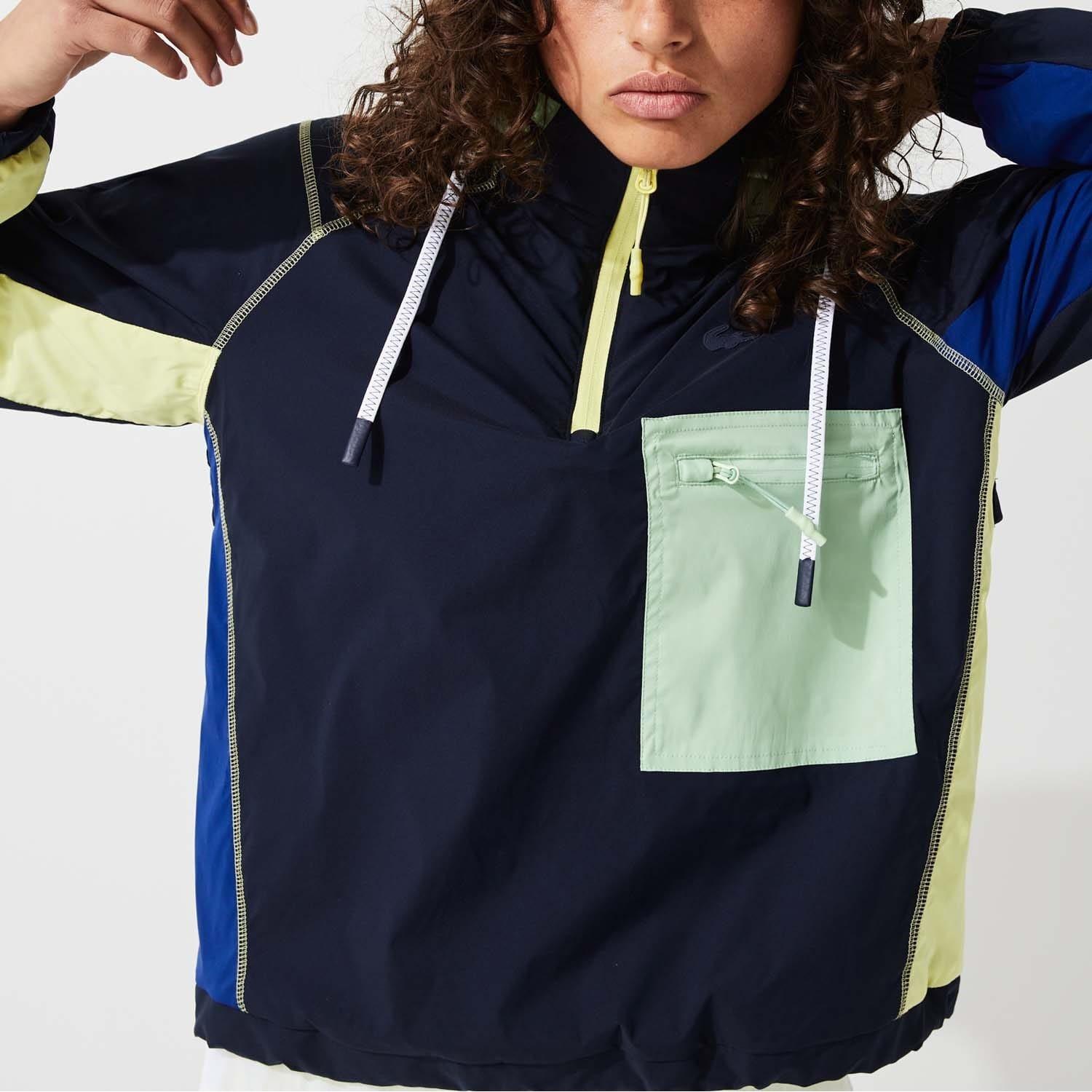 Blue - Lacoste - Colourblock Accents Pullover Windbreaker Jacket - 4