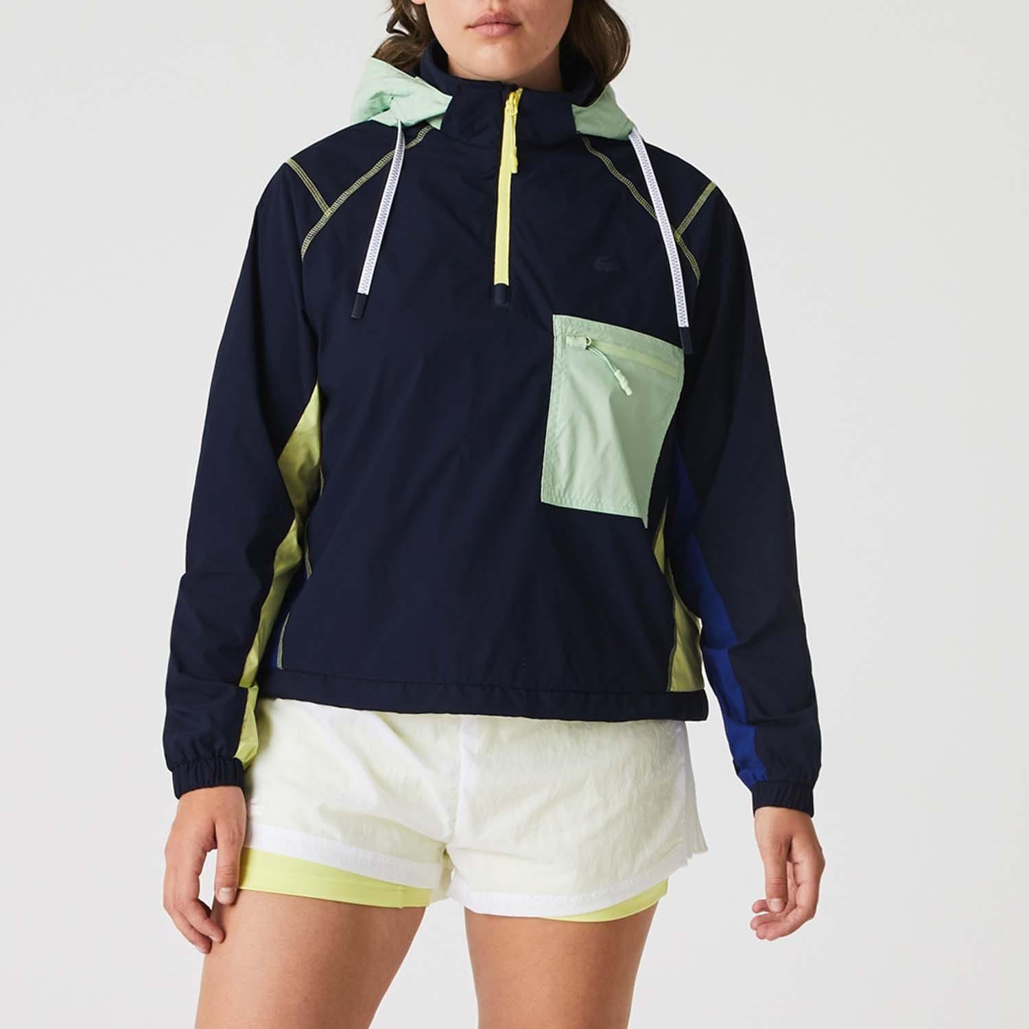 Blue - Lacoste - Colourblock Accents Pullover Windbreaker Jacket - 6
