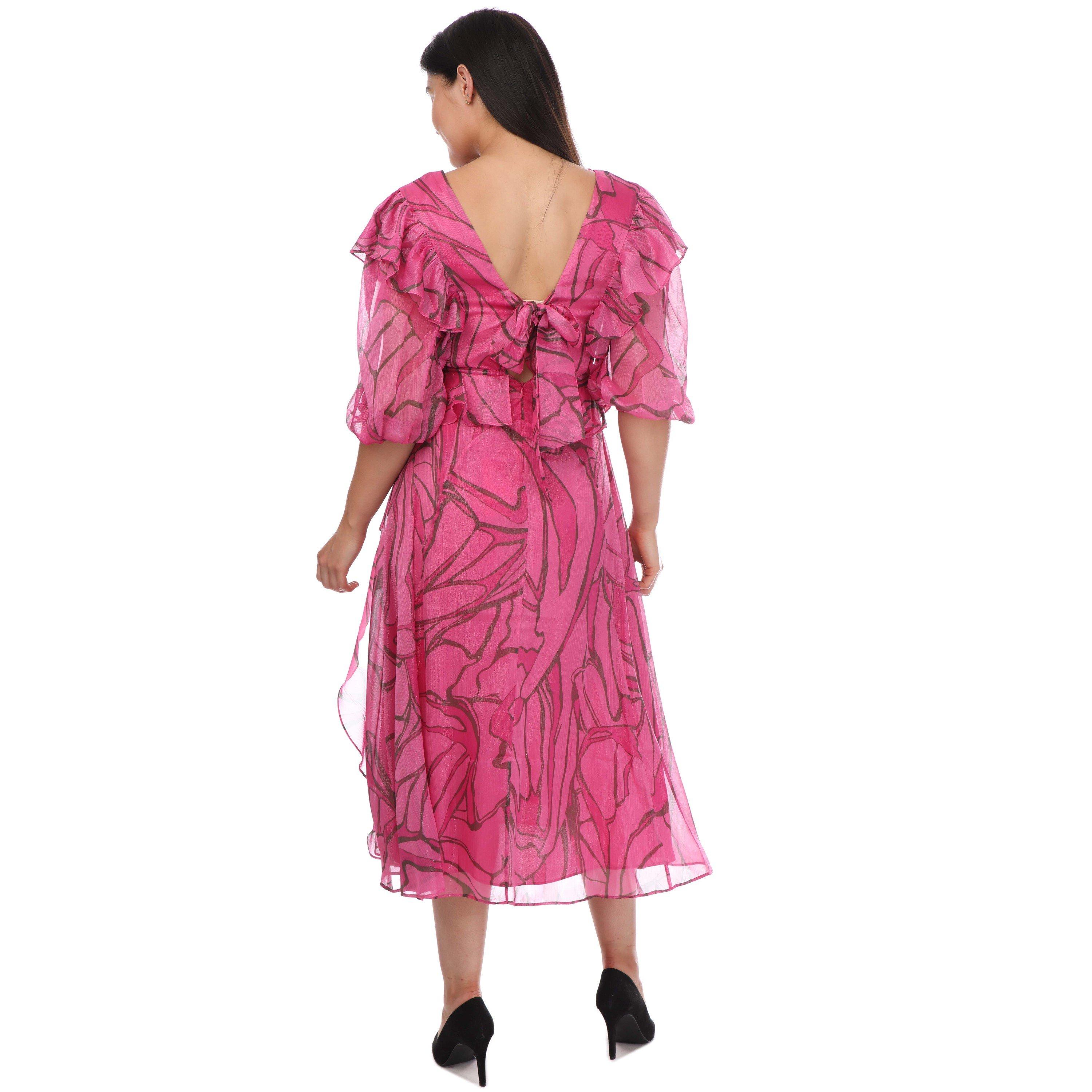 Pink - Ted Baker - Victoir Ruffled Print Pinafore Dress - 2