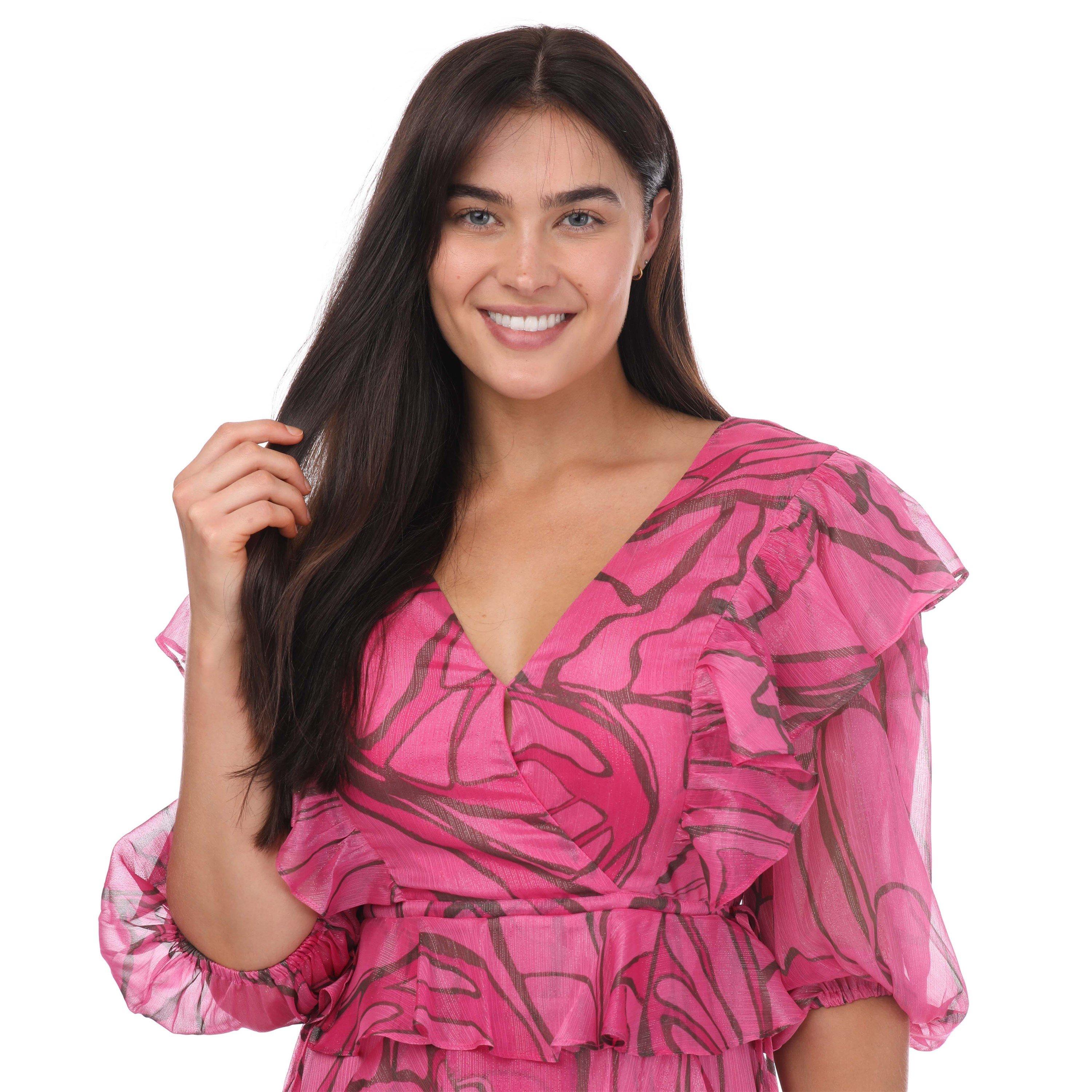 Pink - Ted Baker - Victoir Ruffled Print Pinafore Dress - 3