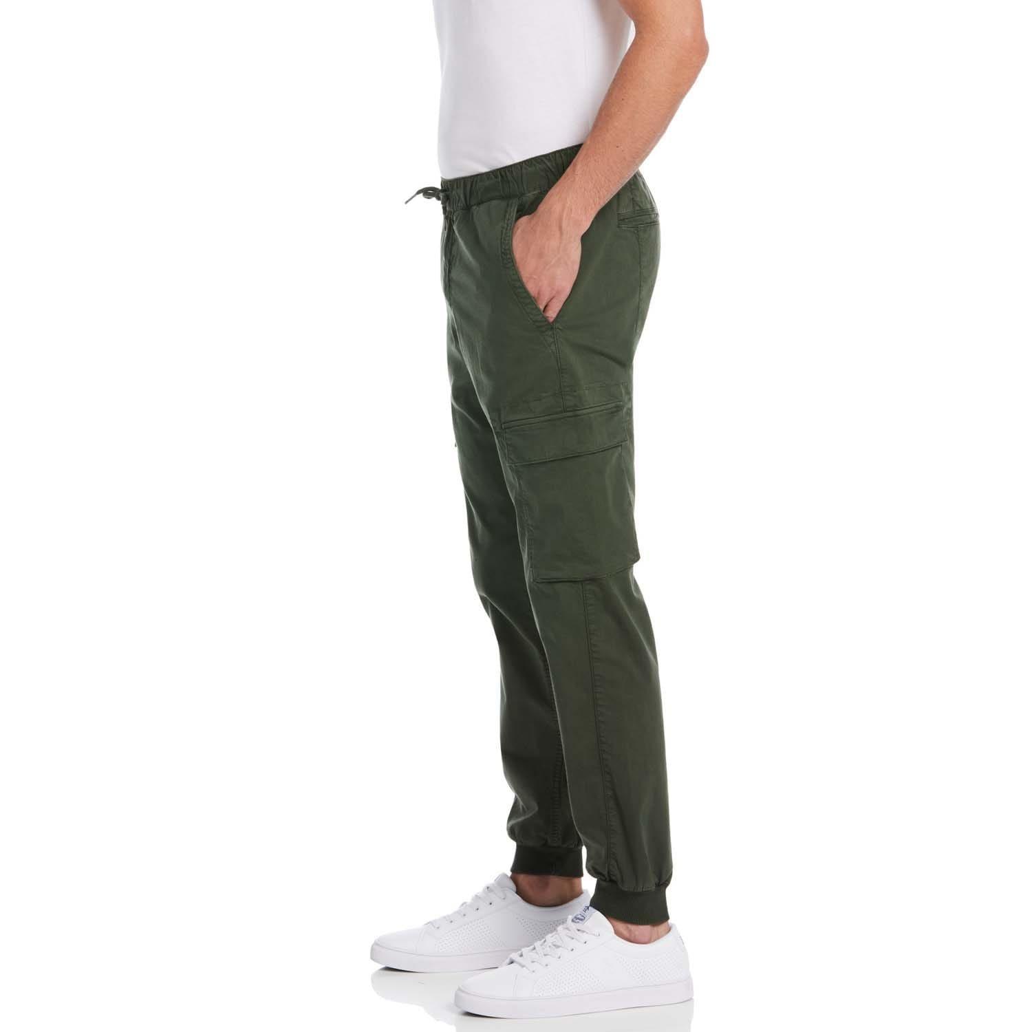 Green - Original Penguin - Tapered Fit Drawstring Cargo Pants - 3