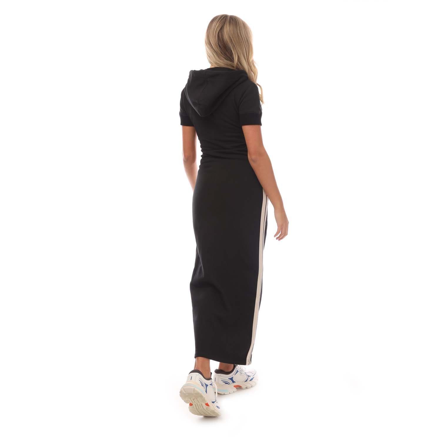Black - Palm Angels - Women's Fleece Hoodie Long Maxi Dress - 2