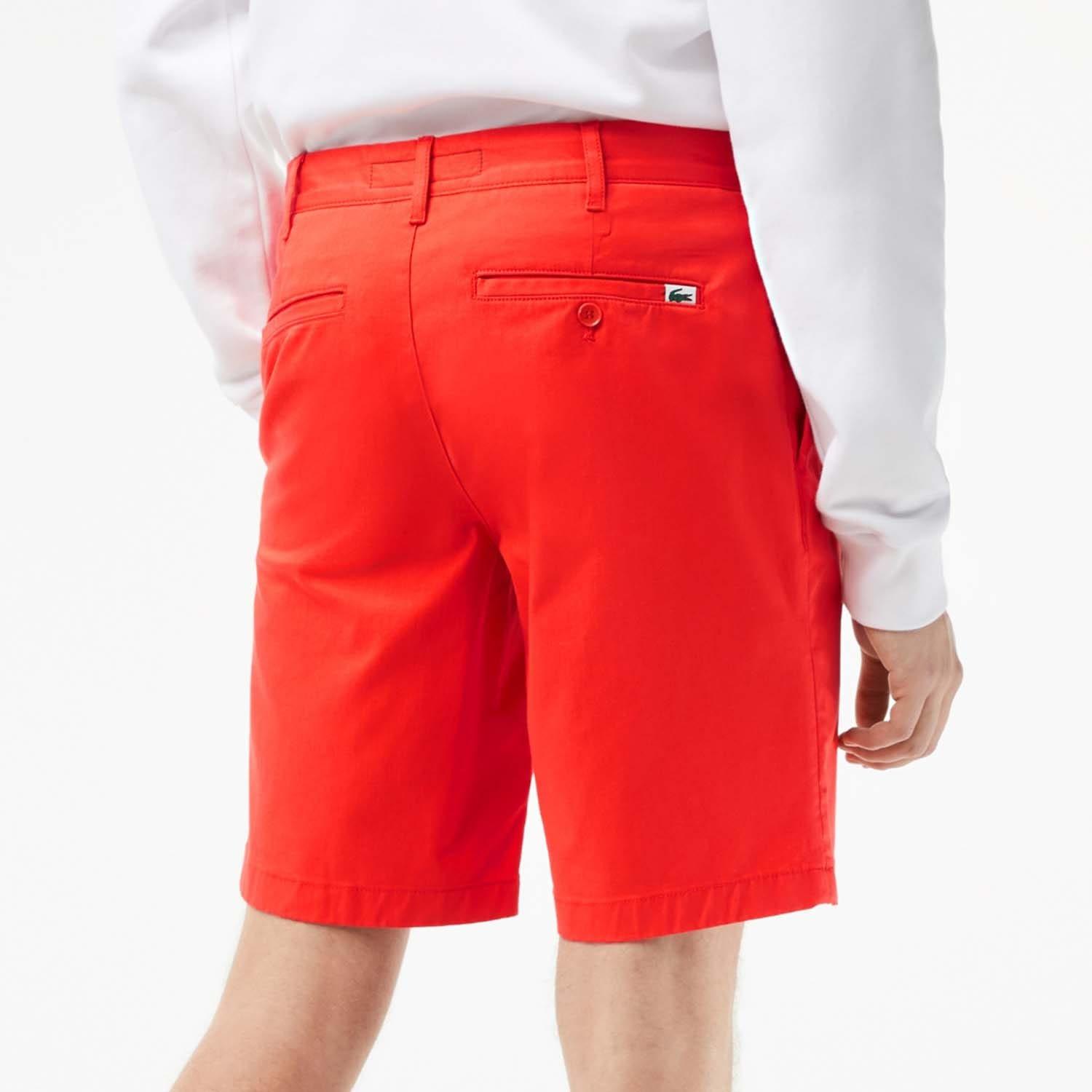 Orange - Lacoste - Slim Fit Stretch Cotton Bermuda Shorts - 2