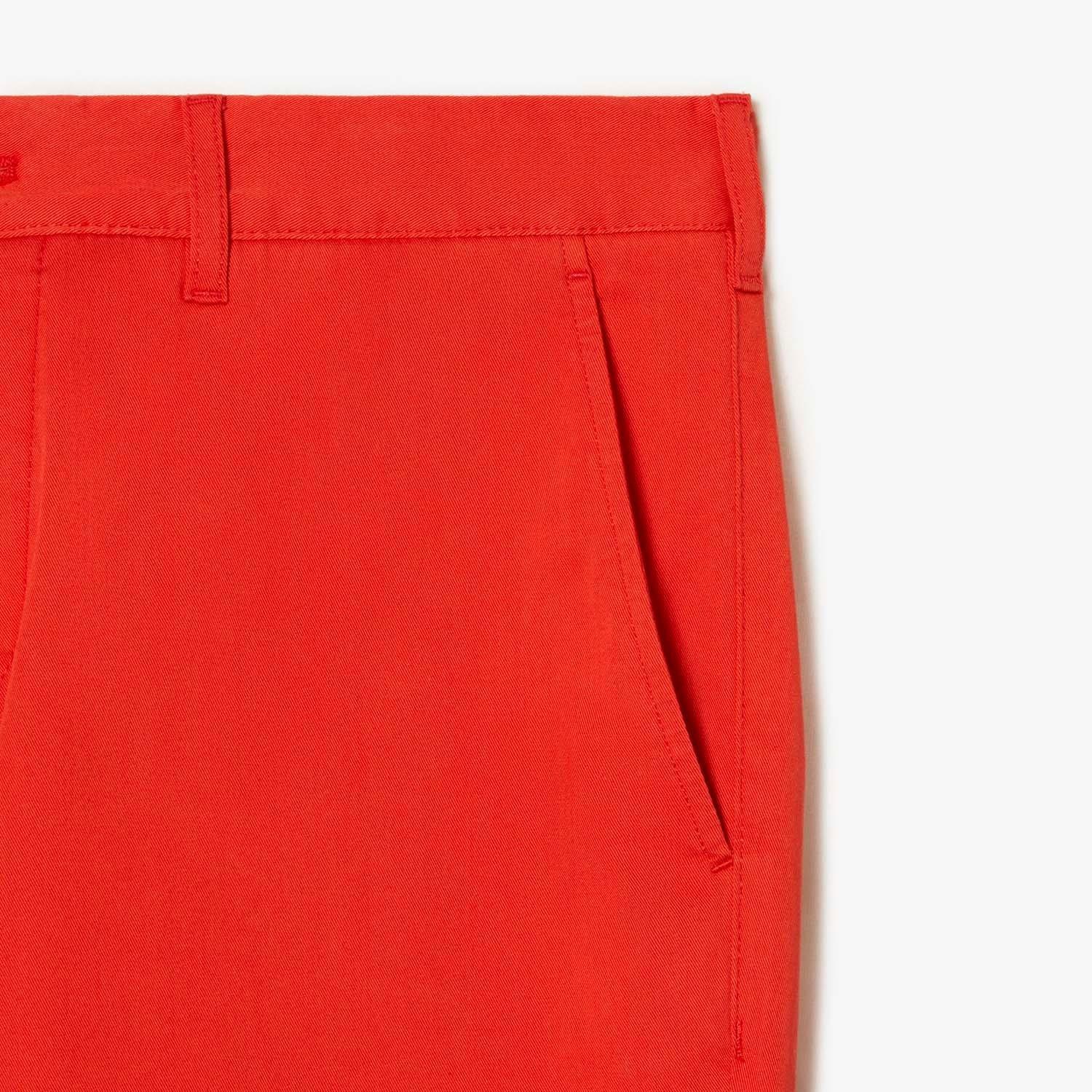 Orange - Lacoste - Slim Fit Stretch Cotton Bermuda Shorts - 4