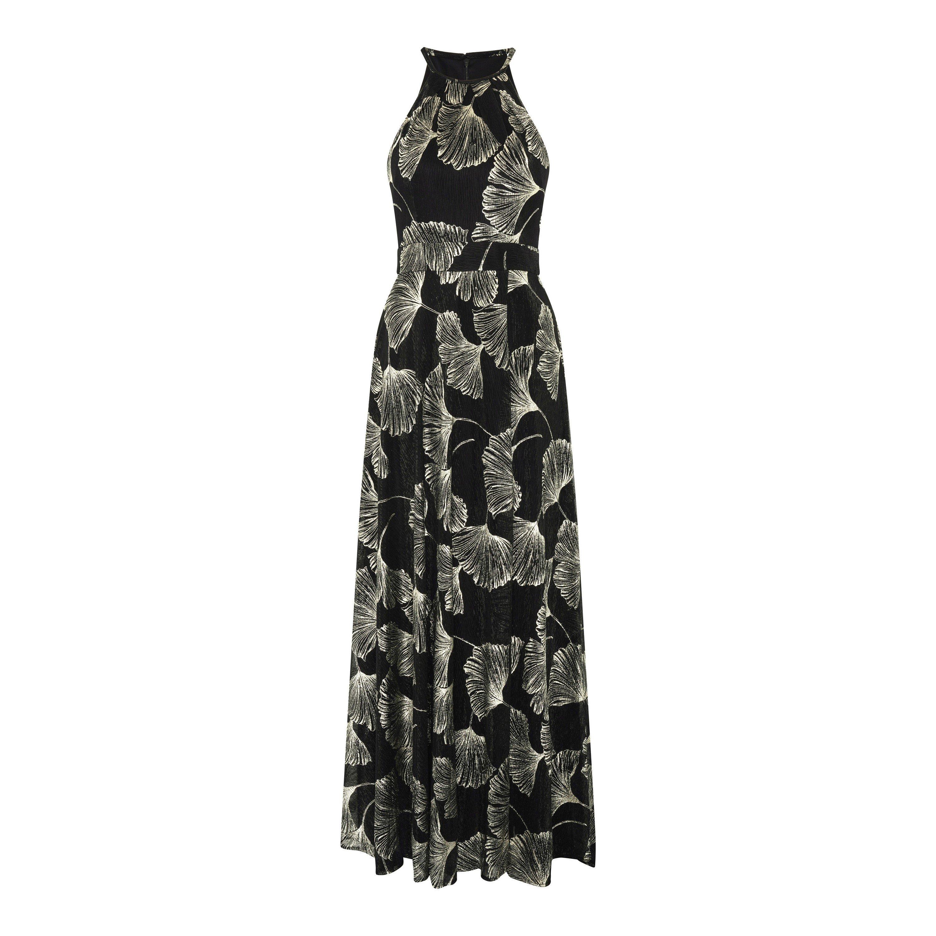 Black / Gold - Gina Bacconi - Turner Halter Neck Maxi Dress - 4
