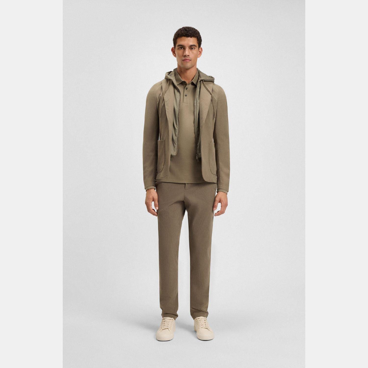 Brown - Boss - Pado 30 Long Sleeve Polo Shirt - 4