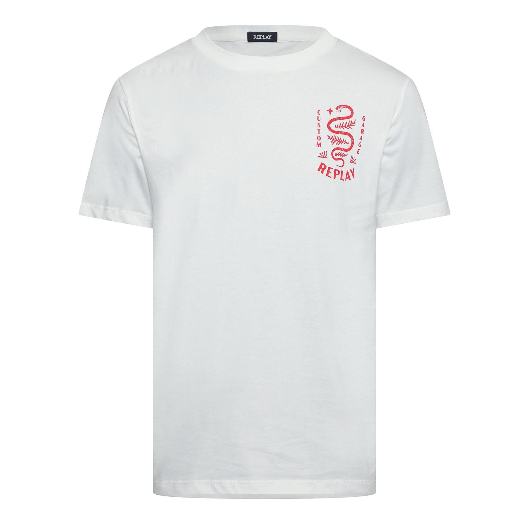 White - Replay - Short Sleeve T-Shirt - 1