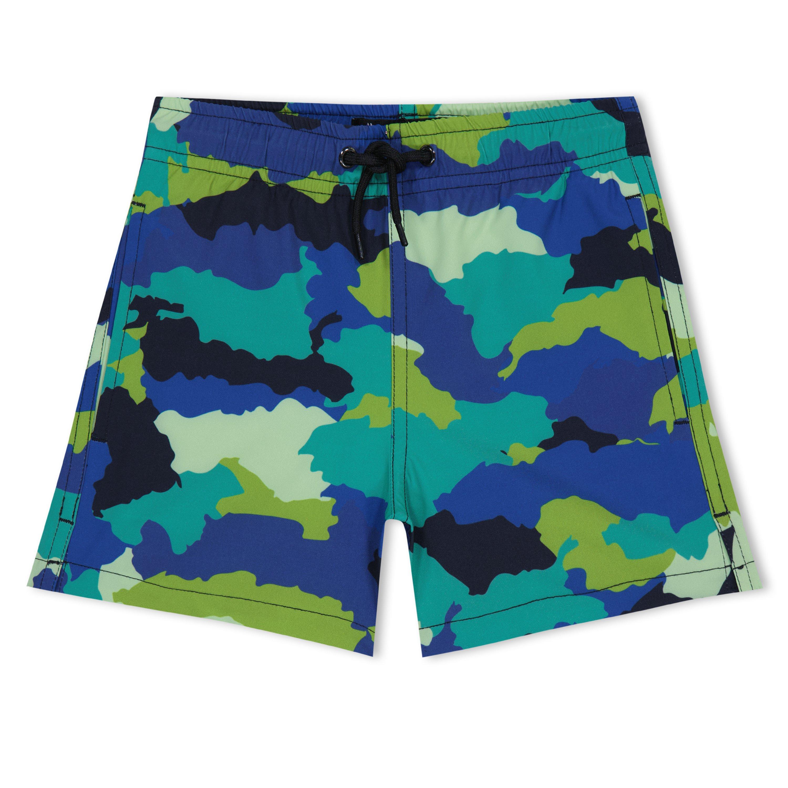 Green - Moda Bandidos - Kids' Camo Swim Shorts - 1