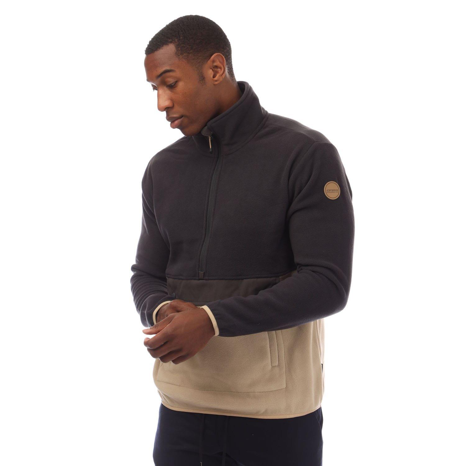 Grey - Icepeak - Matthews quarter Zip Fleece Mens - 1