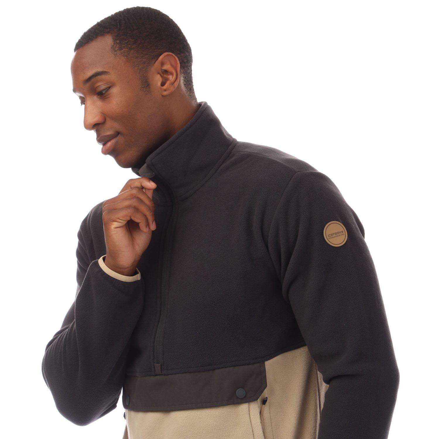 Grey - Icepeak - Matthews quarter Zip Fleece Mens - 3
