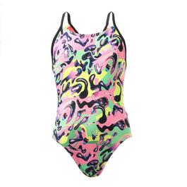 Speedo Lane Line Back Swimsuit