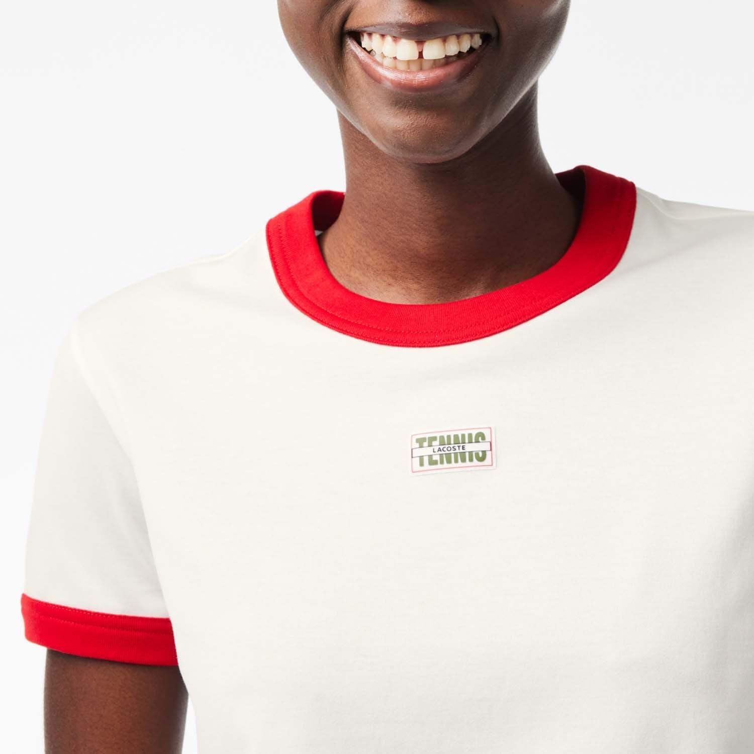 Multi Colour - Lacoste - Slim Fit Cotton Tennis T-Shirt - 5