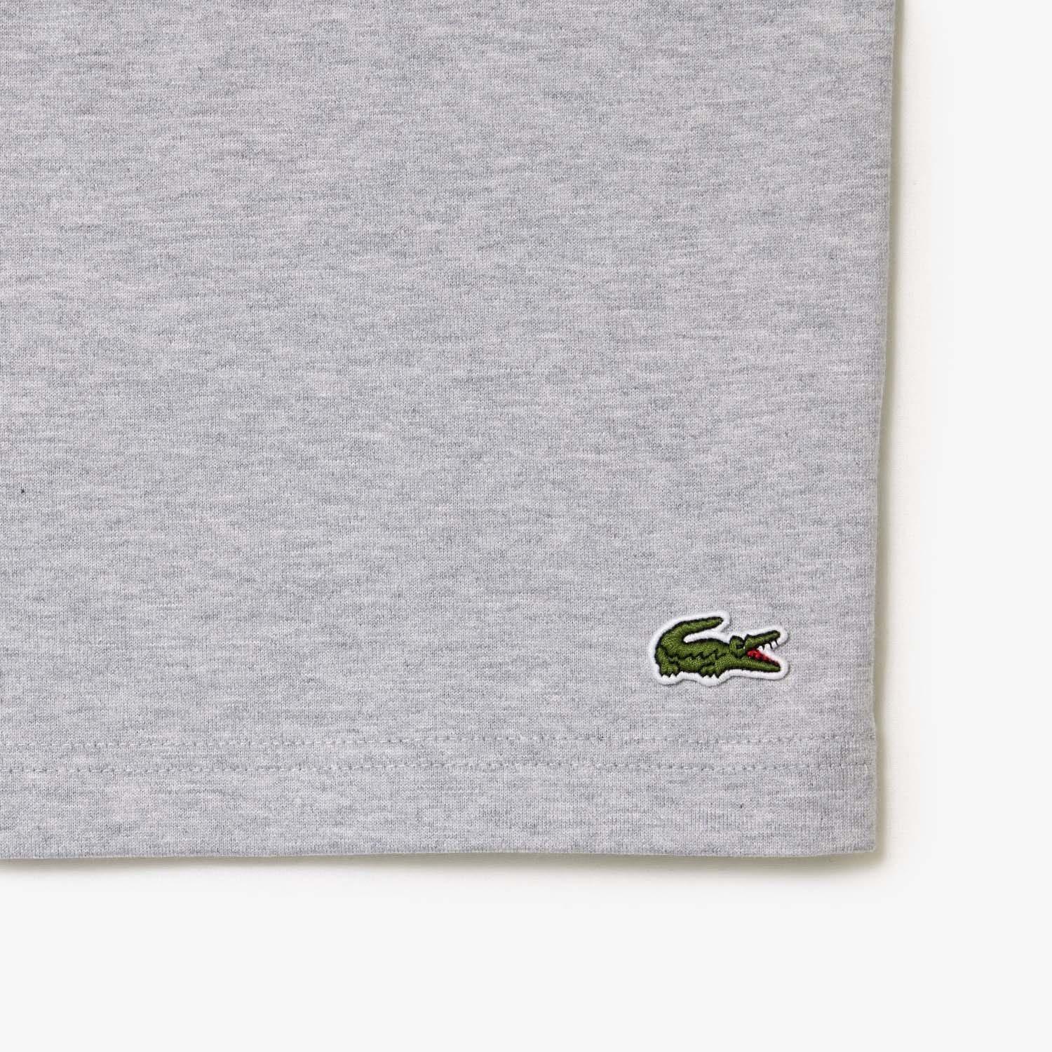 Grey - Lacoste - Relaxed Fit Signature Print T-Shirt - 5
