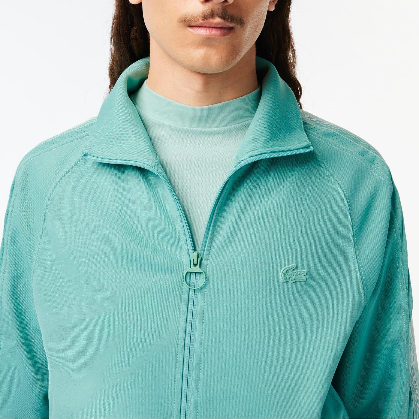 Green - Lacoste - Regular Fit Zipped Piqu¿ Sweatshirt - 4