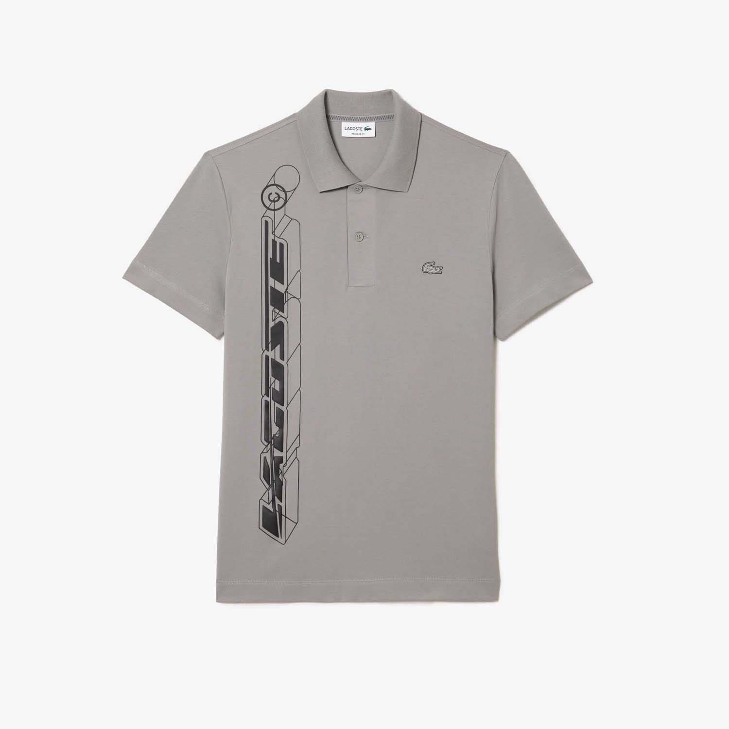 Grey - Lacoste - Signiature 3D Movement Polo Shirt - 1