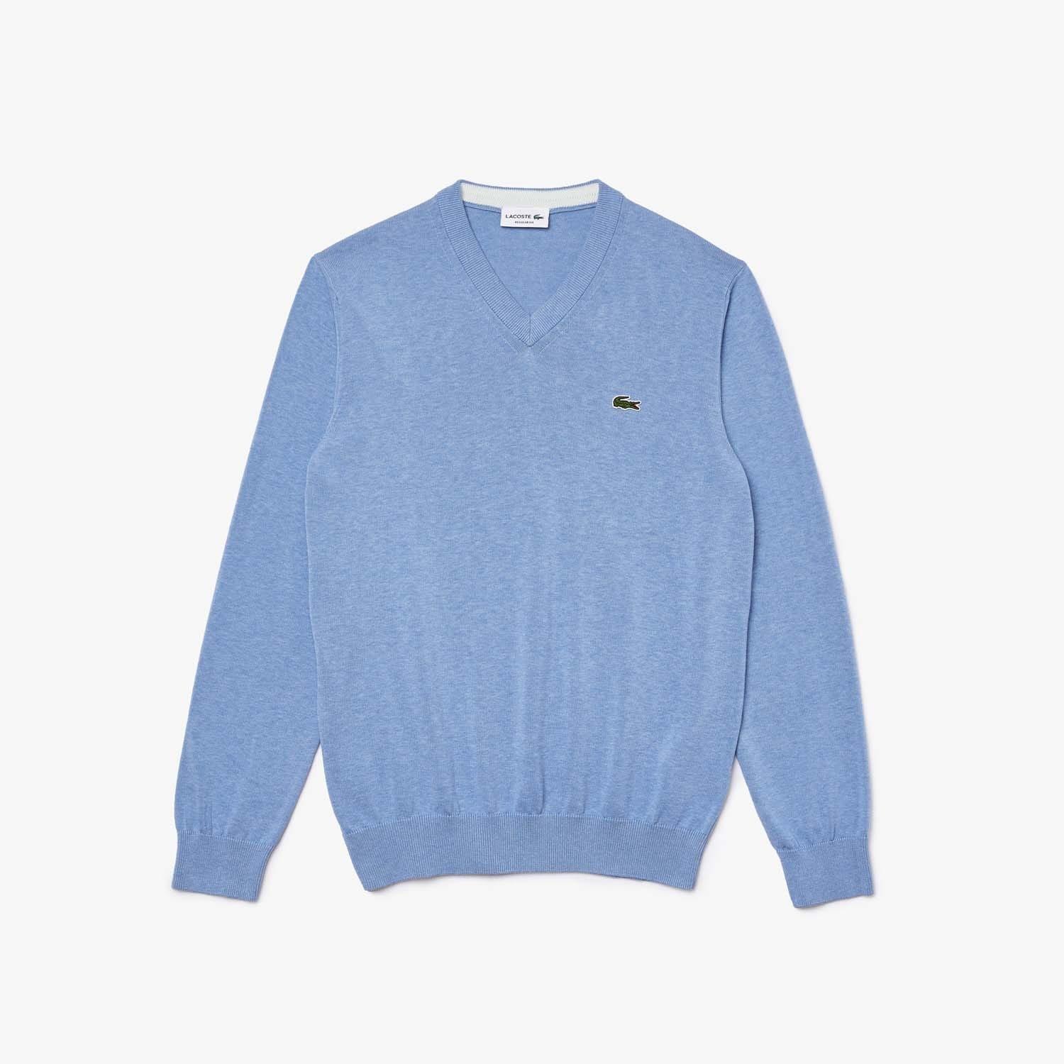 Blue - Lacoste - Relaxed Fit Carded Wool Polo Sweatshirt - 1