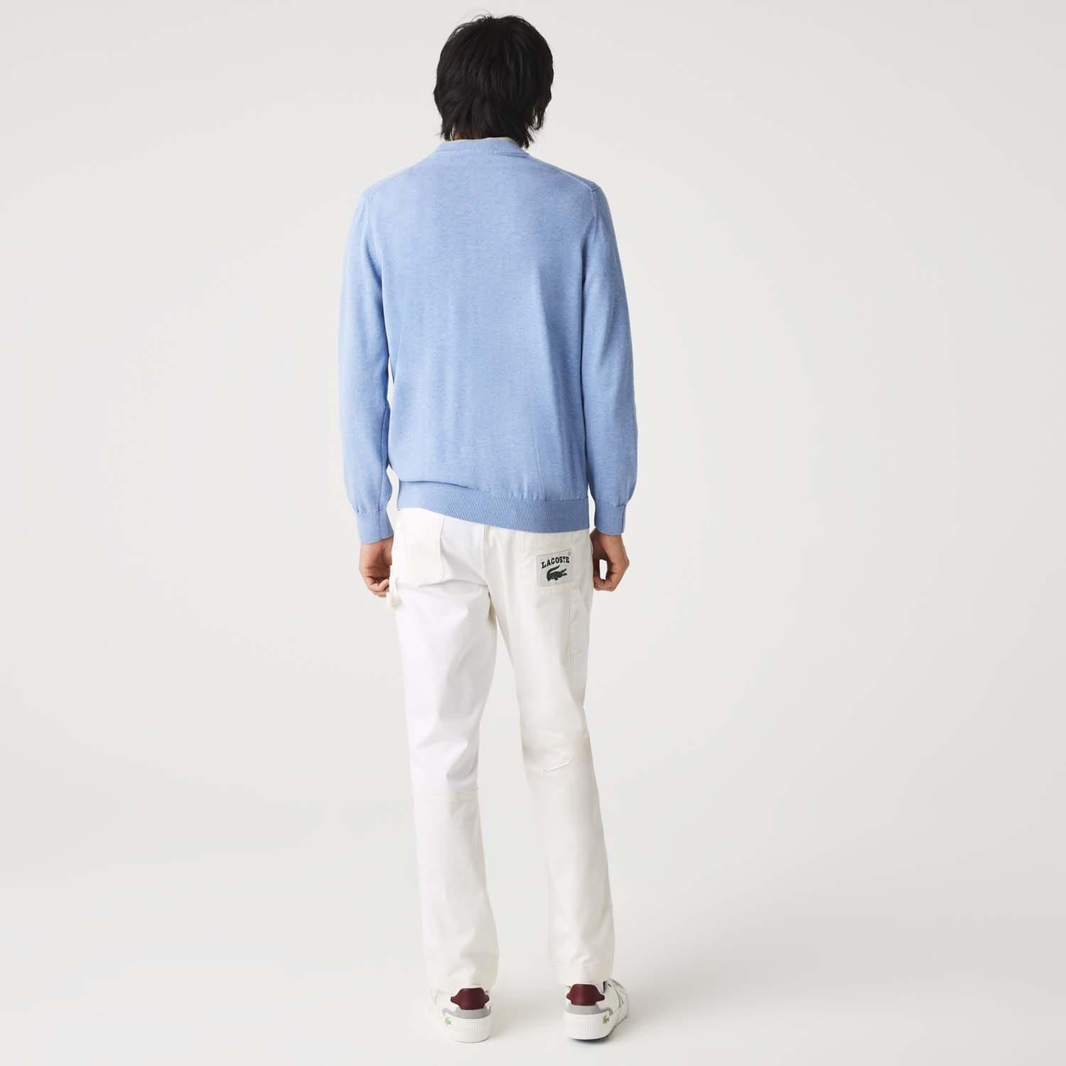 Blue - Lacoste - Relaxed Fit Carded Wool Polo Sweatshirt - 2