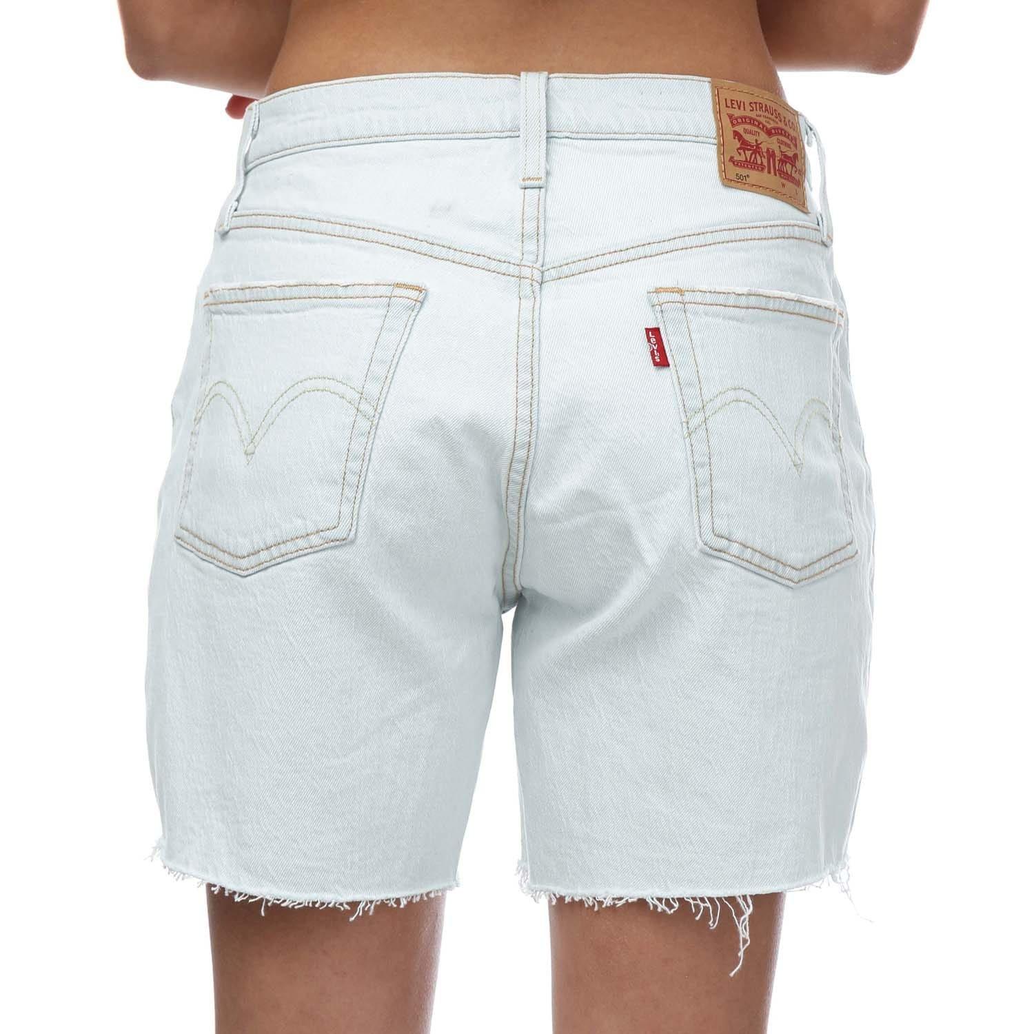 Light Blue - Levis - 501 Mid Thigh Shorts - 2