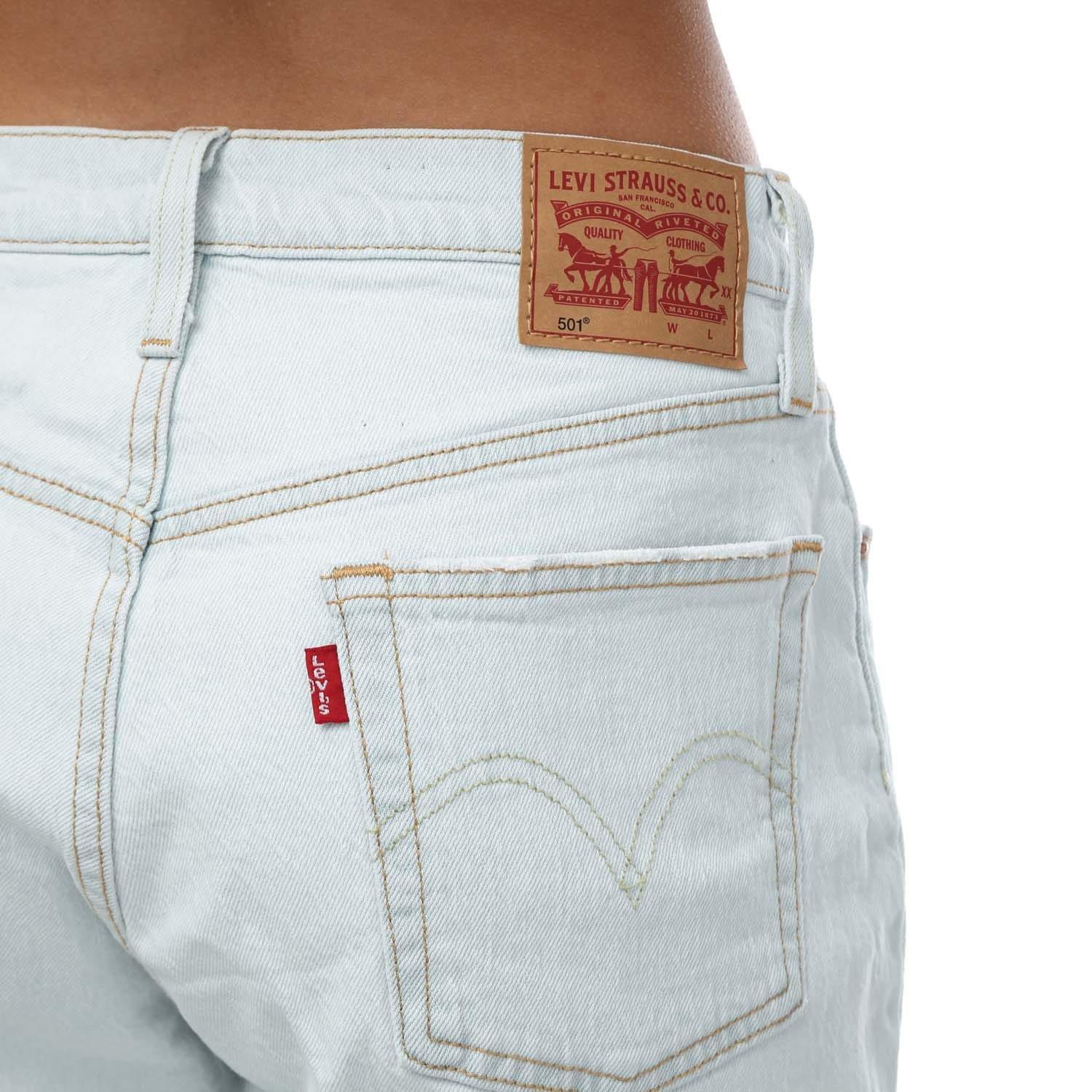 Light Blue - Levis - 501 Mid Thigh Shorts - 3