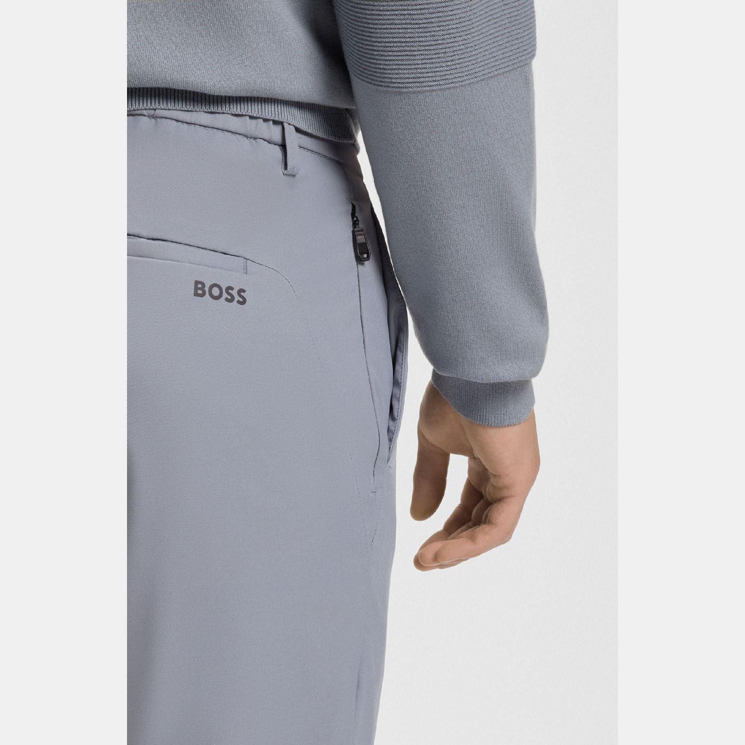 Grey - Boss - T Phoenix Pro Stretch Twill Golf Trousers - 3