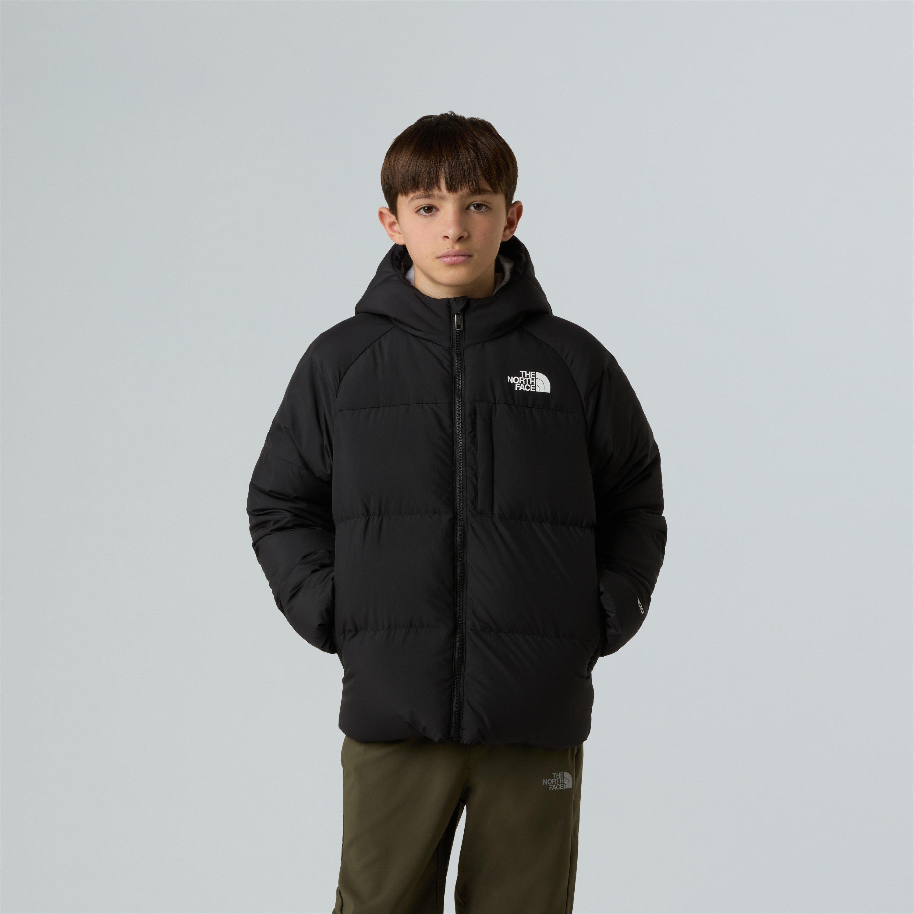 TNF Black JK3 - The North Face - Unisex Kids'  Down Hooded Water-Repellent Short Puffer Jacket - 3
