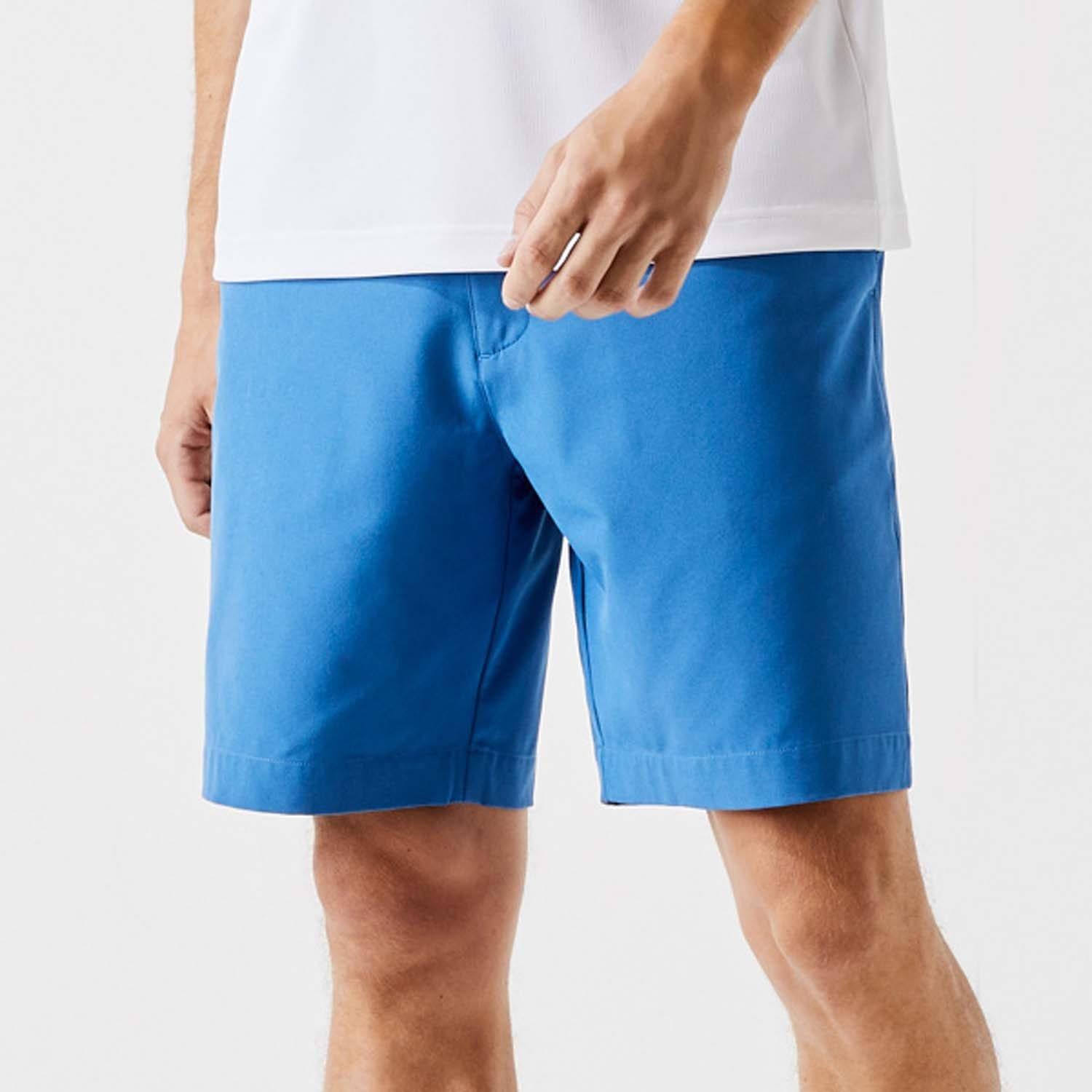 Blue - Lacoste - Lightweight Stretch Golf Bermuda Shorts - 1