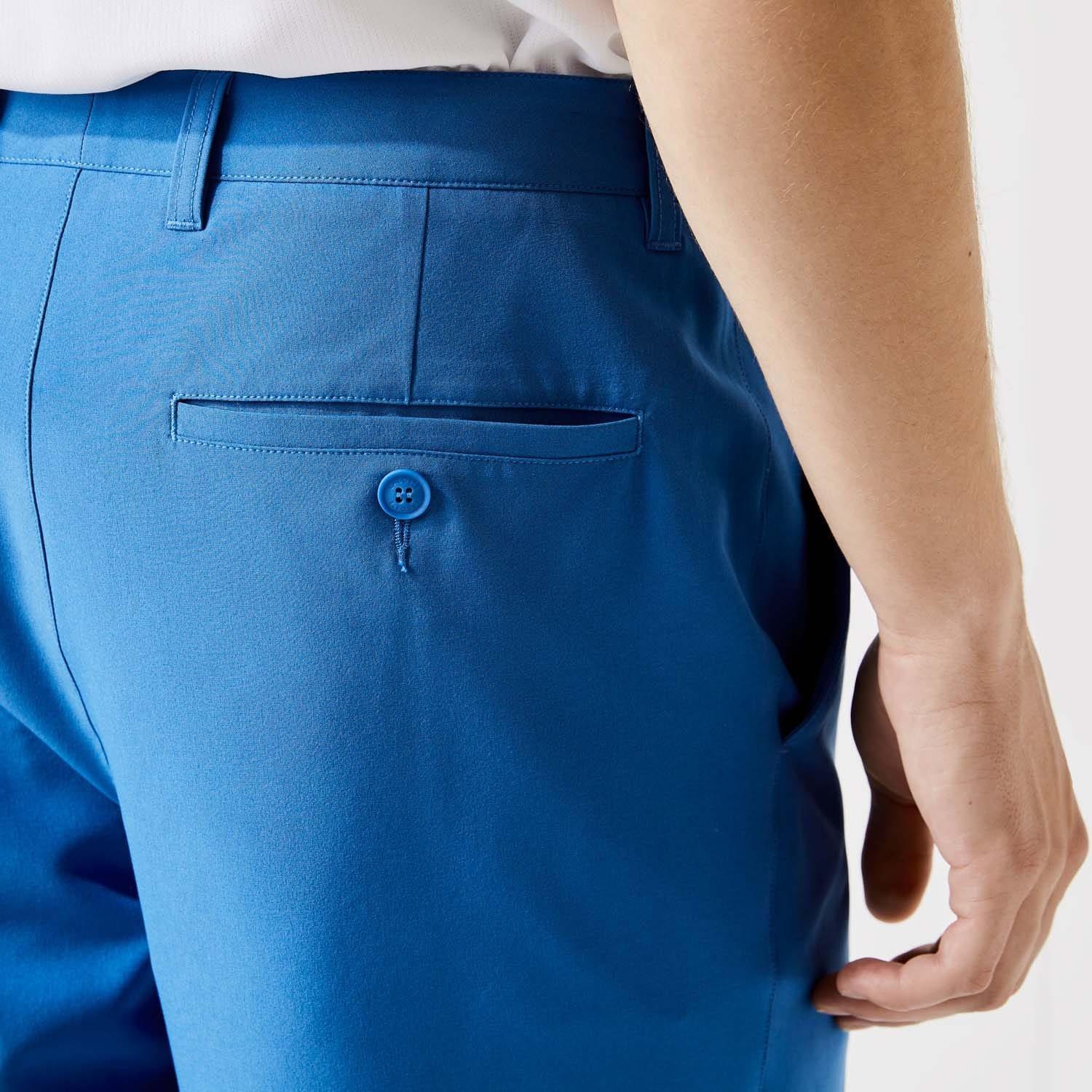 Blue - Lacoste - Lightweight Stretch Golf Bermuda Shorts - 4