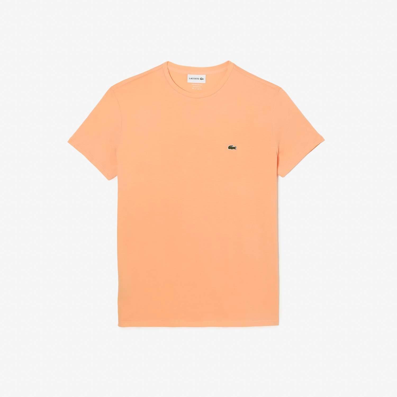 Orange - Lacoste - Cotton Pima T-Shirt - 3