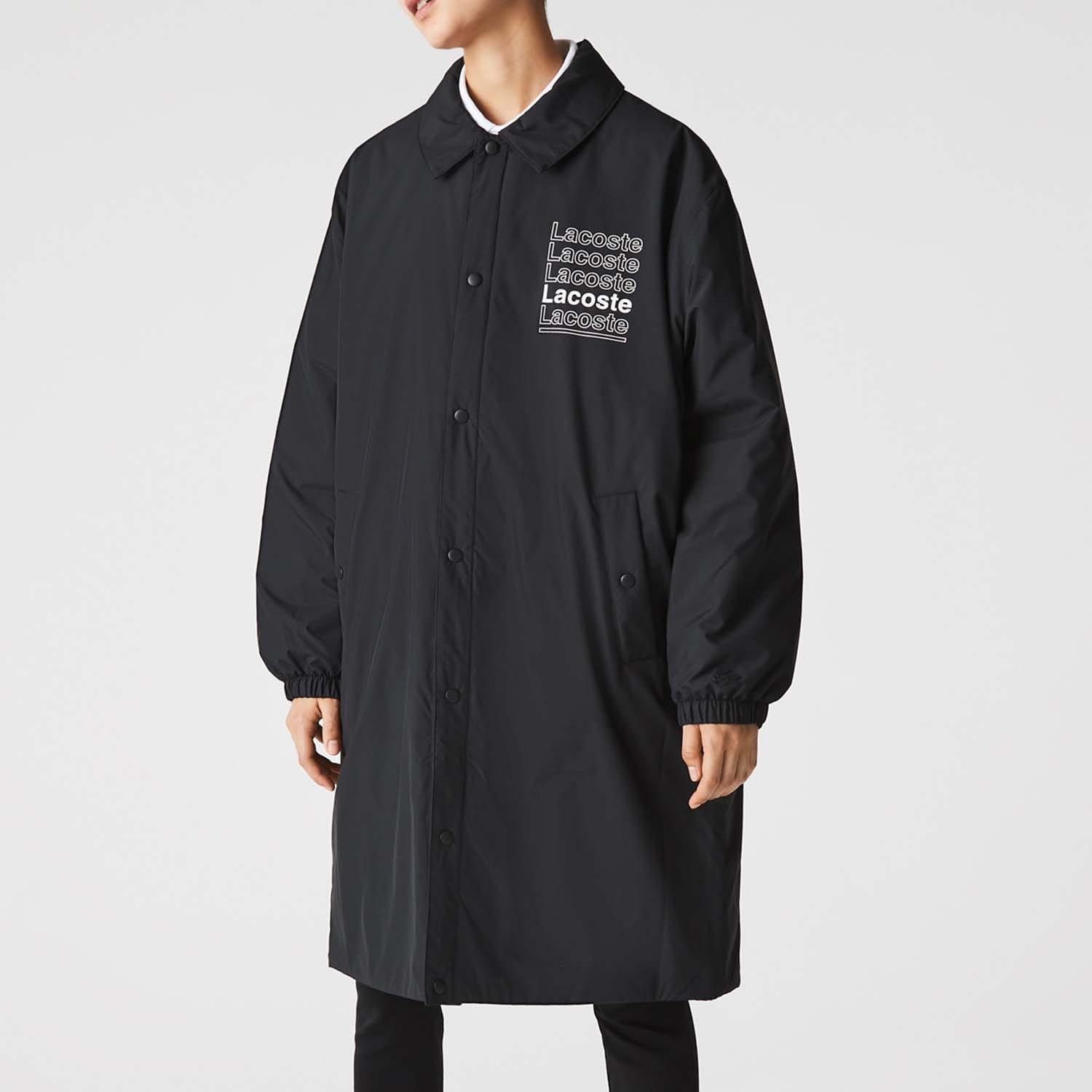 Black - Lacoste - Water-Resistant Parka Jacket - 1