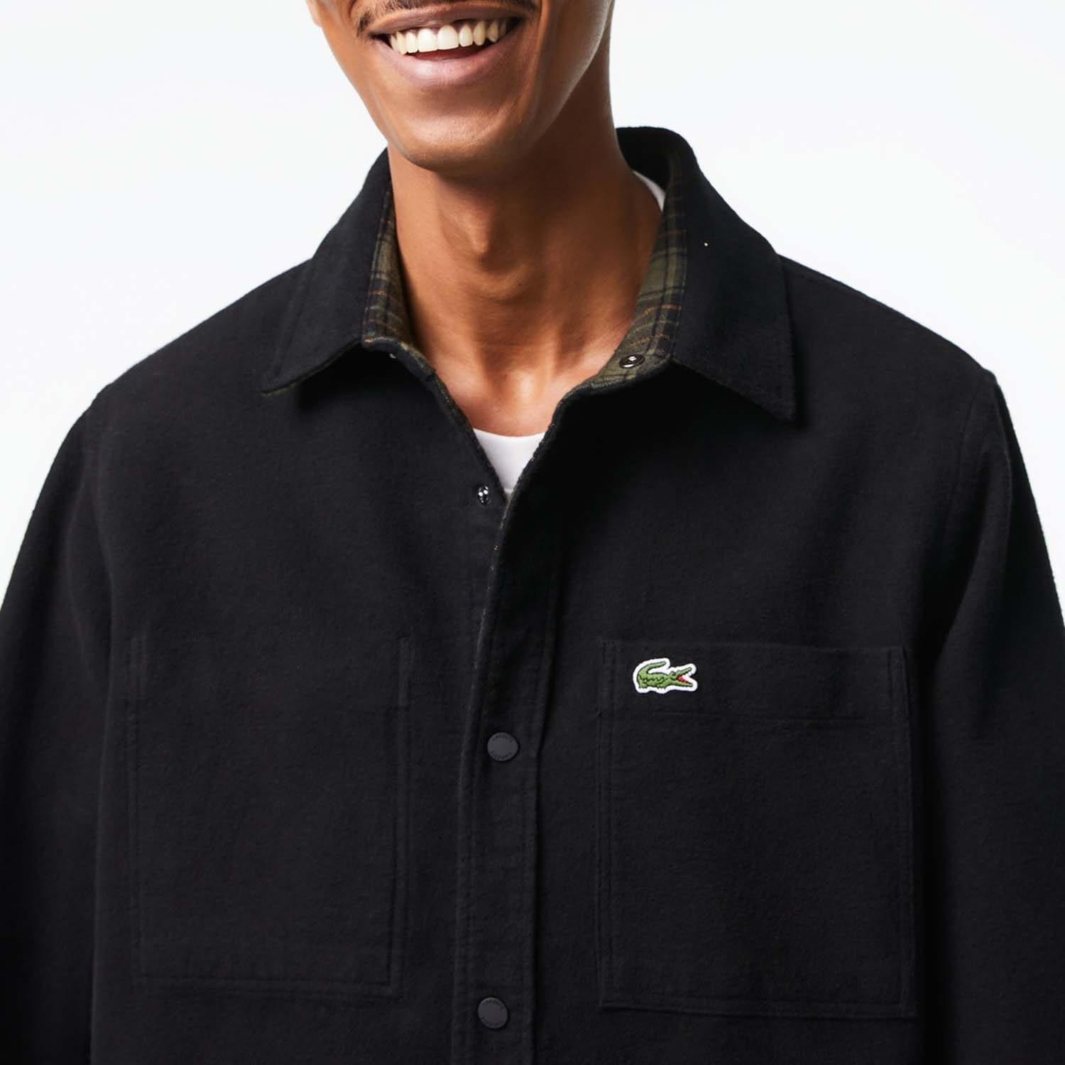 Multi Colour - Lacoste - Reversible Cotton Flannel Overshirt - 4