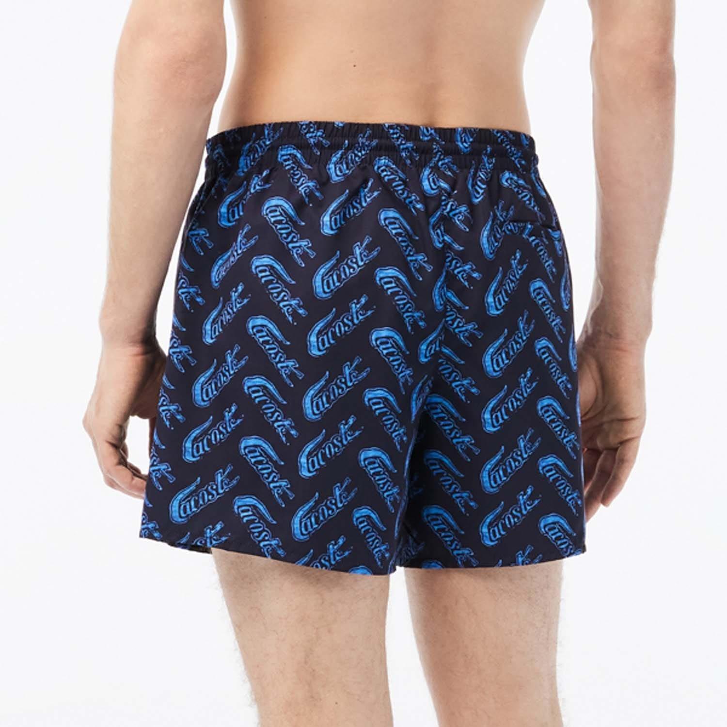 Blue - Lacoste - Logo Print Recycled Swim Shorts - 2
