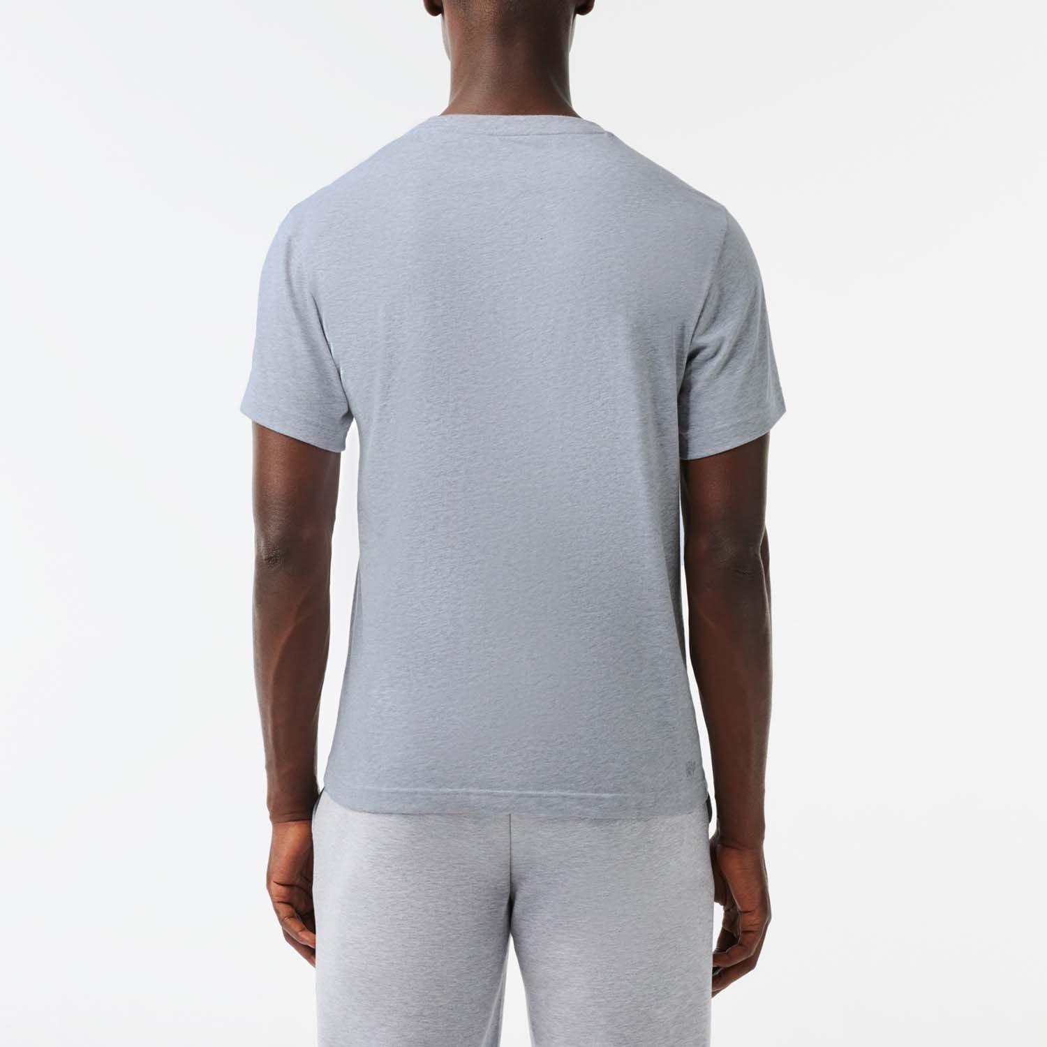 Grey - Lacoste - Cotton Print Sport T-Shirt - 2
