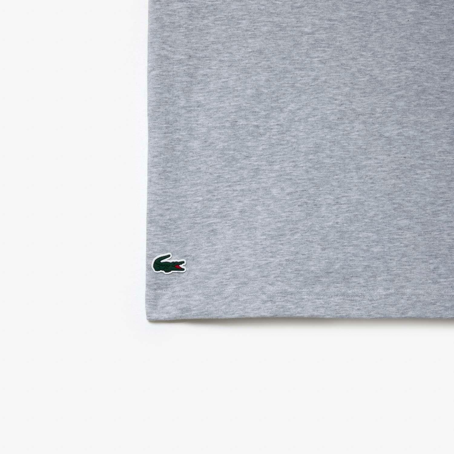 Grey - Lacoste - Cotton Print Sport T-Shirt - 5