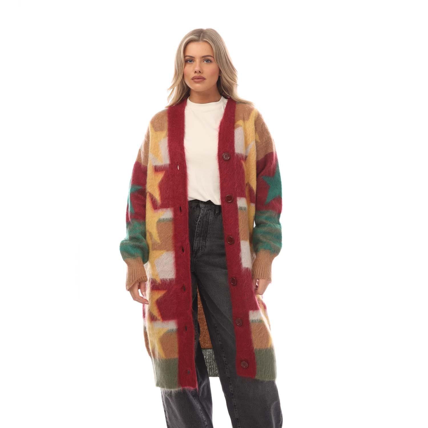 Yellow - Palm Angels - Stars Knitted Long Cardigan - 2