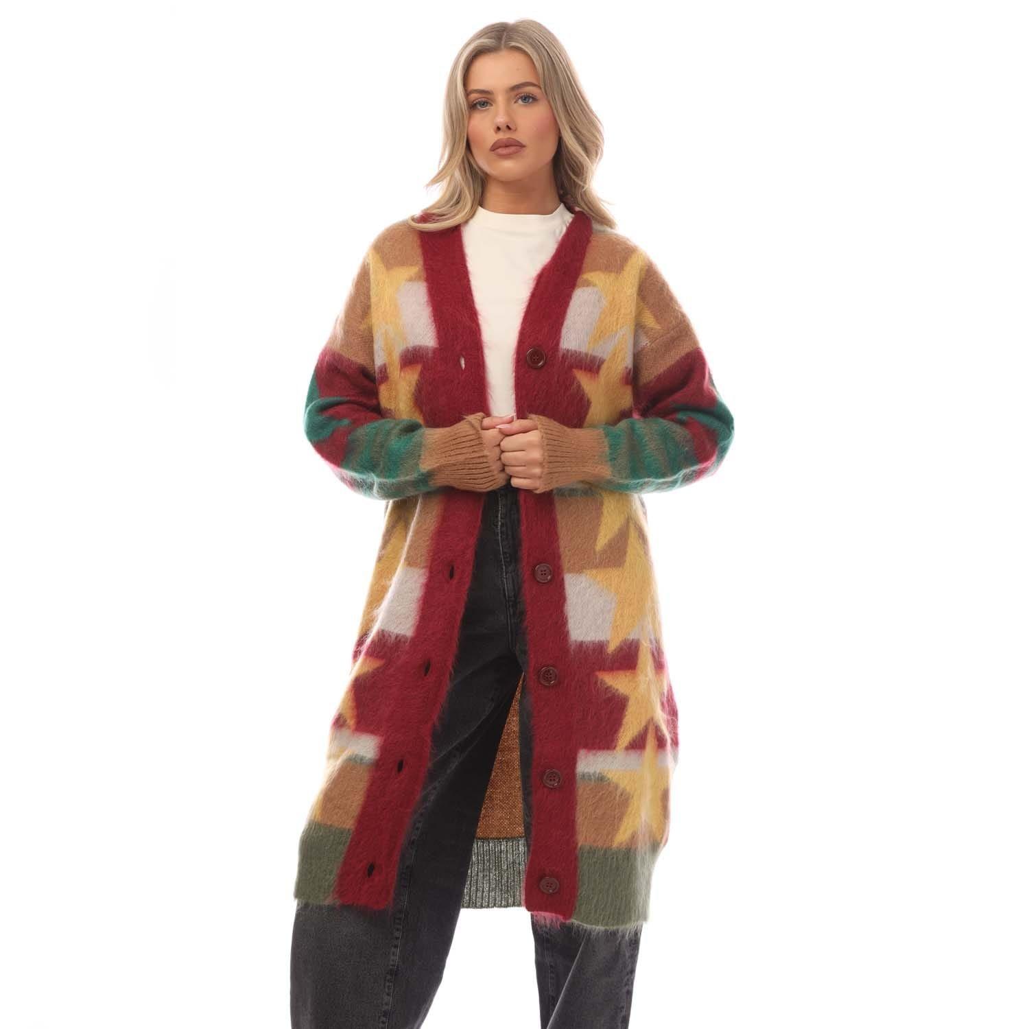 Yellow - Palm Angels - Stars Knitted Long Cardigan - 3