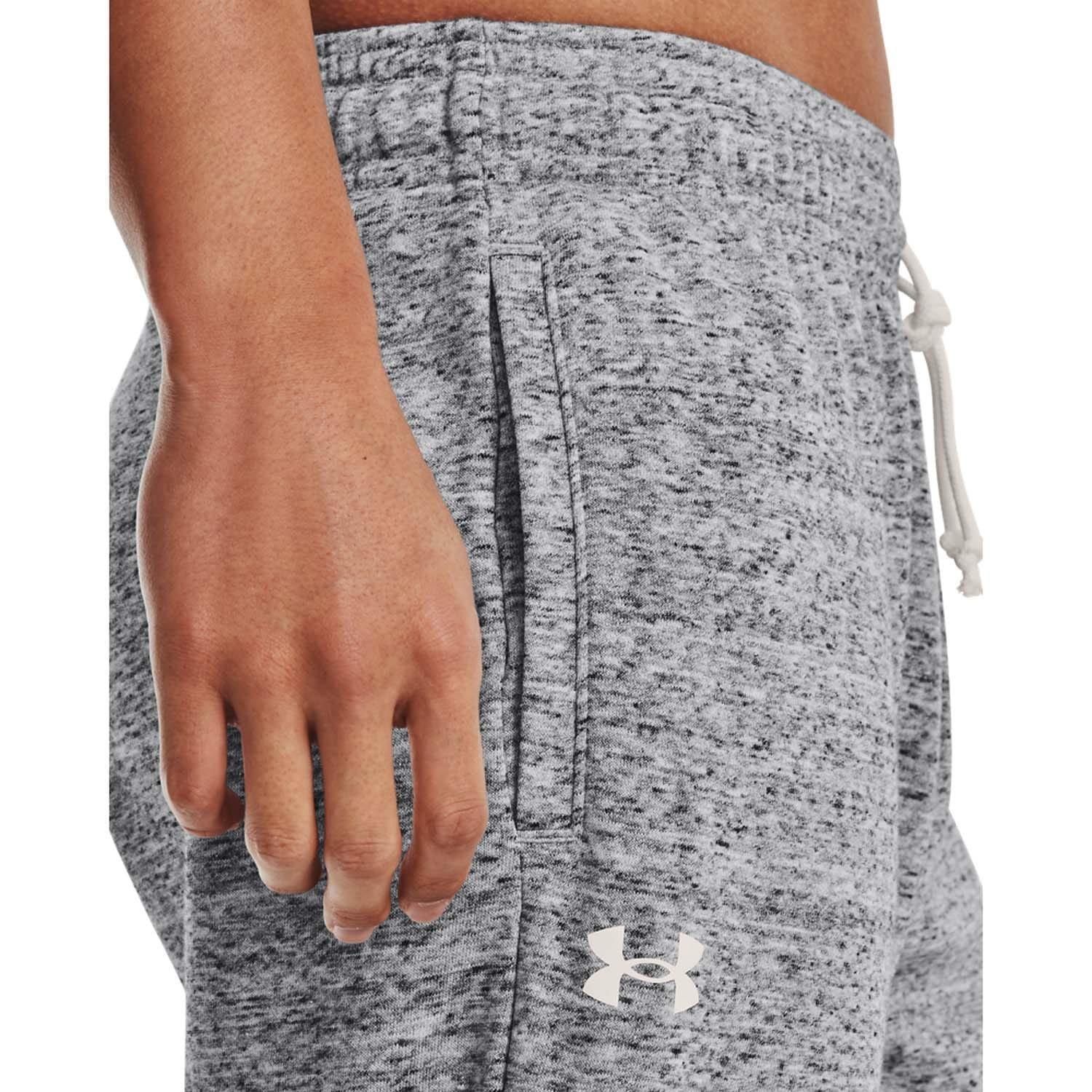 Grey - Under Armour - Rival Terry Sweatpants - 5