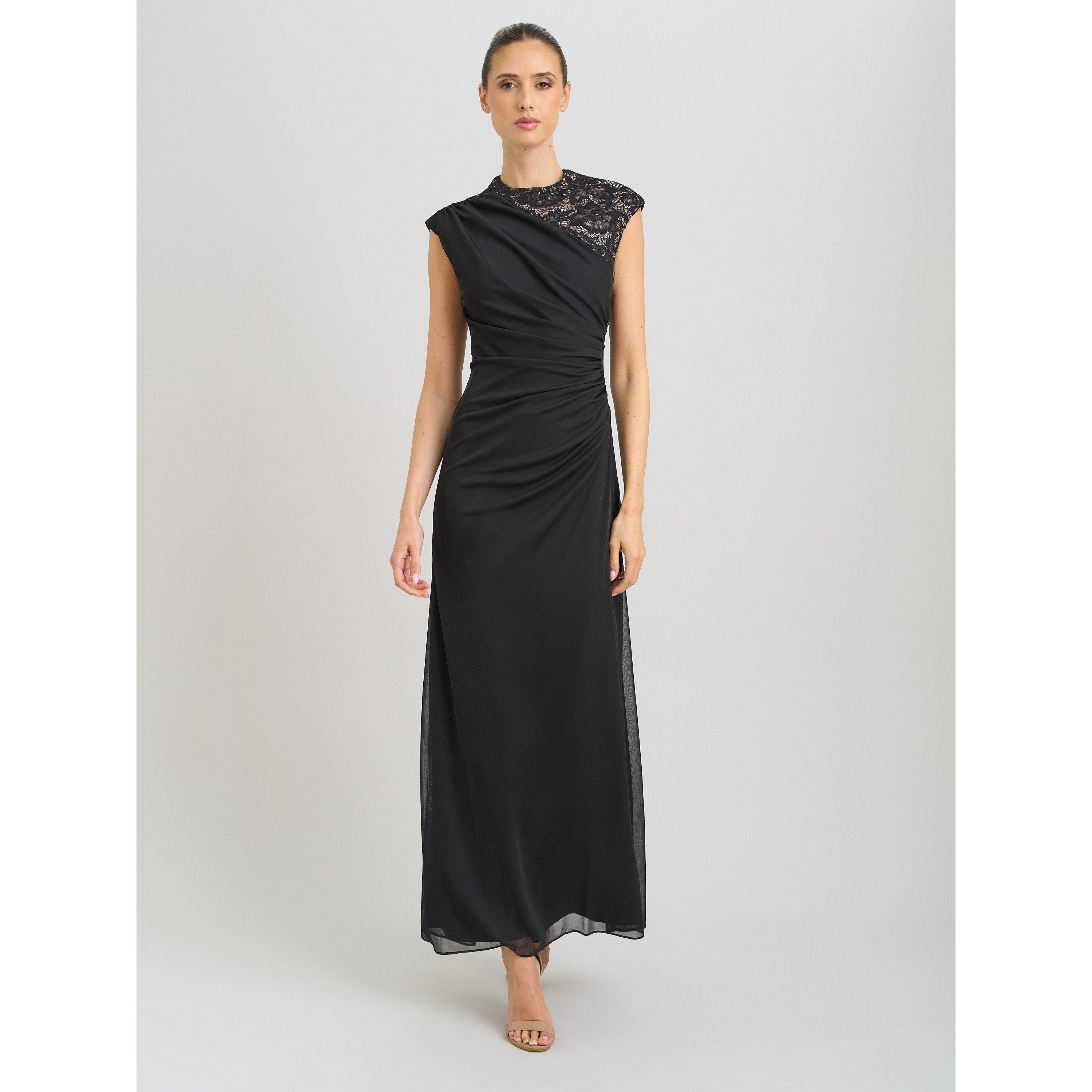 Black - Gina Bacconi - Carter Lace Detail Maxi Dress - 1