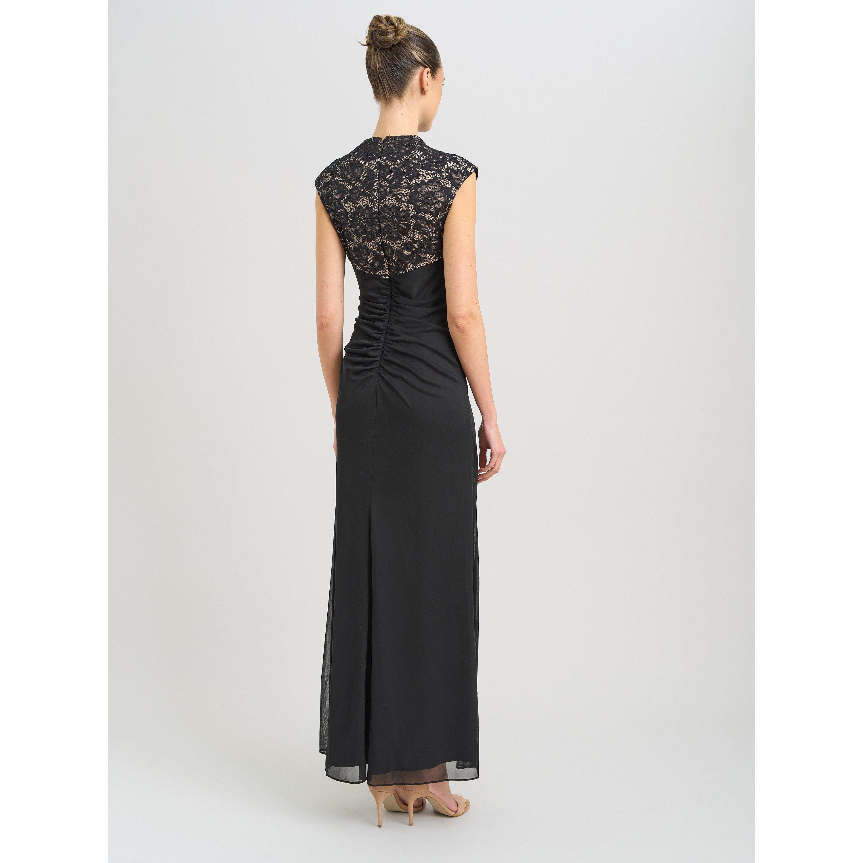 Black - Gina Bacconi - Carter Lace Detail Maxi Dress - 2