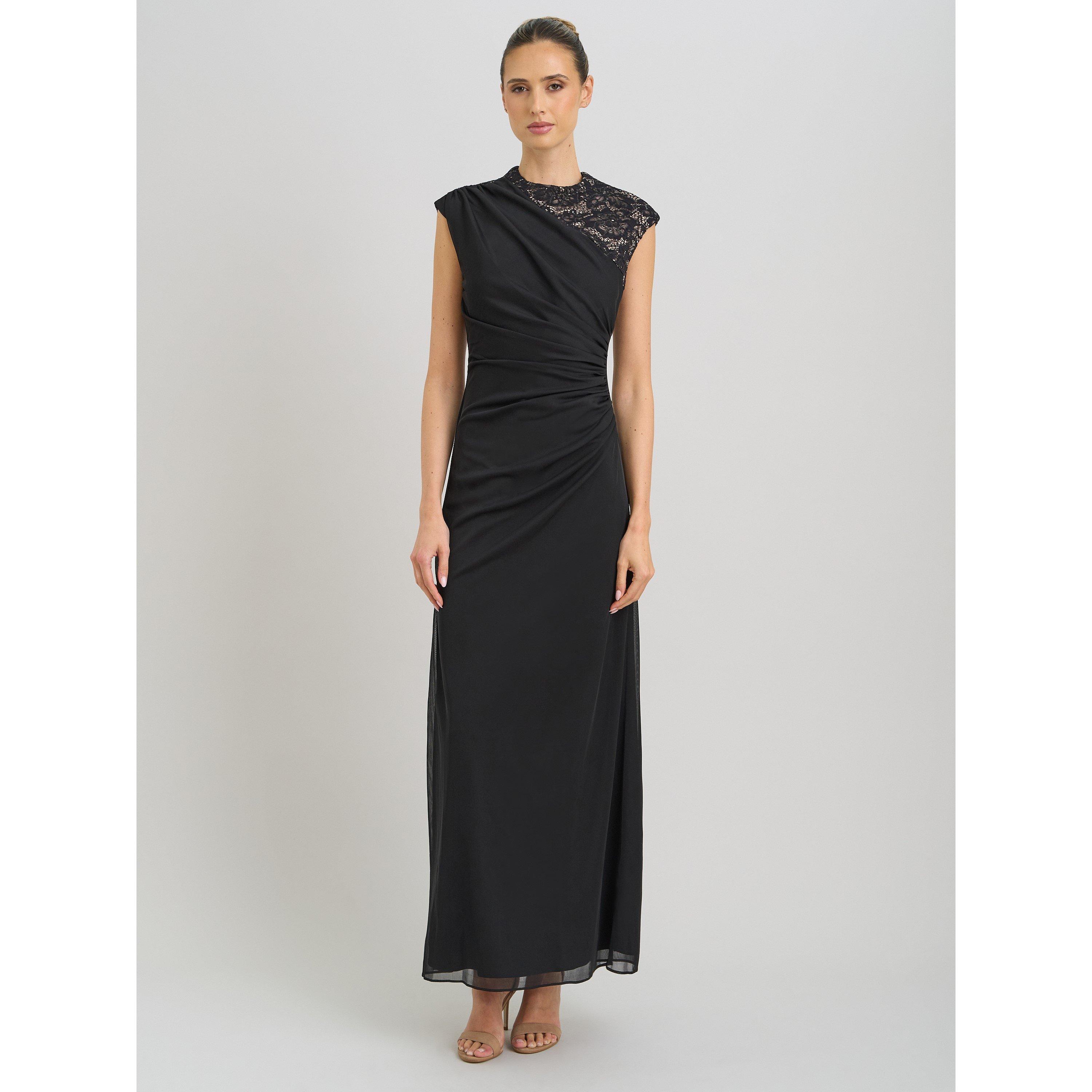 Black - Gina Bacconi - Carter Lace Detail Maxi Dress - 3