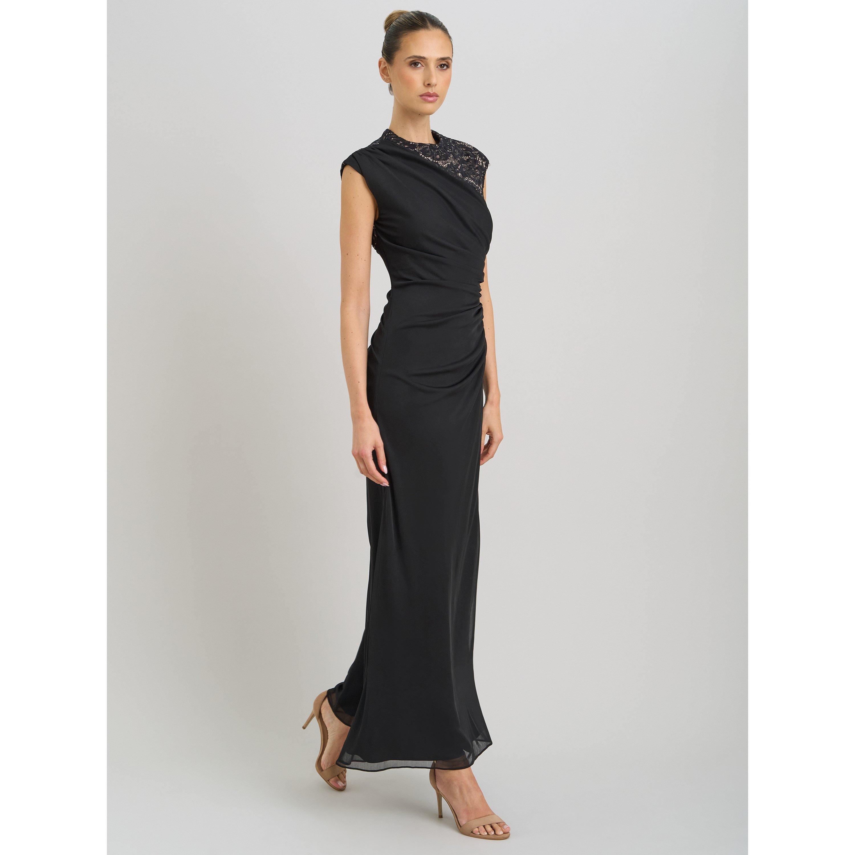 Black - Gina Bacconi - Carter Lace Detail Maxi Dress - 6