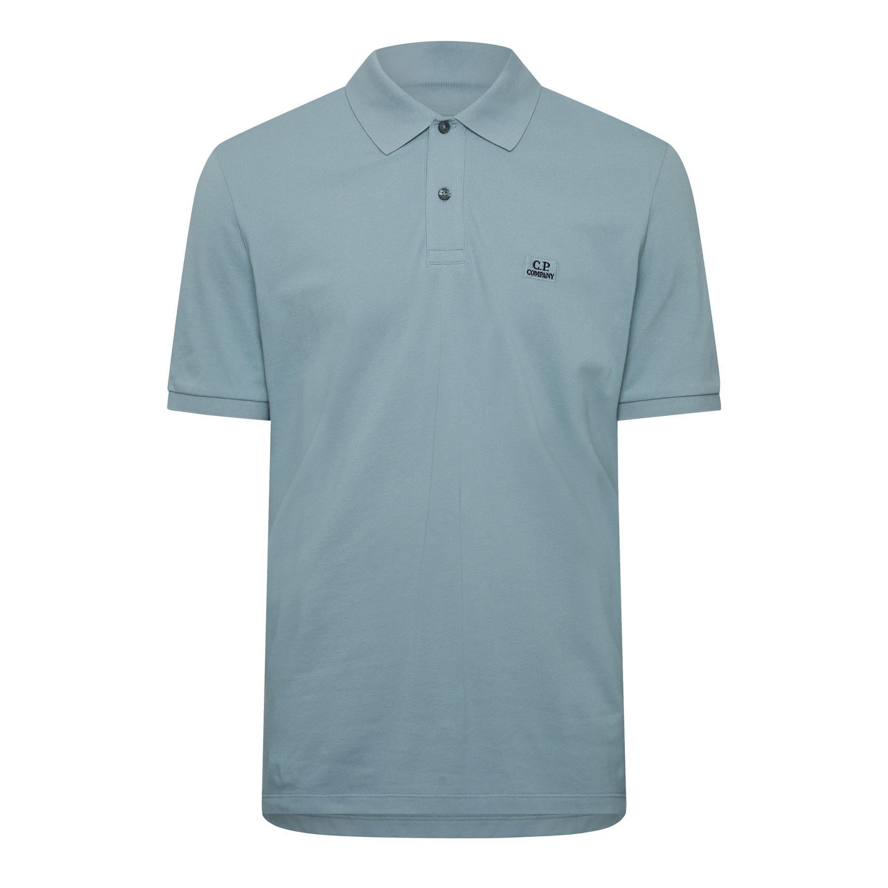 Blue - CP Company - Stretch Piquet Polo Shirt - 1