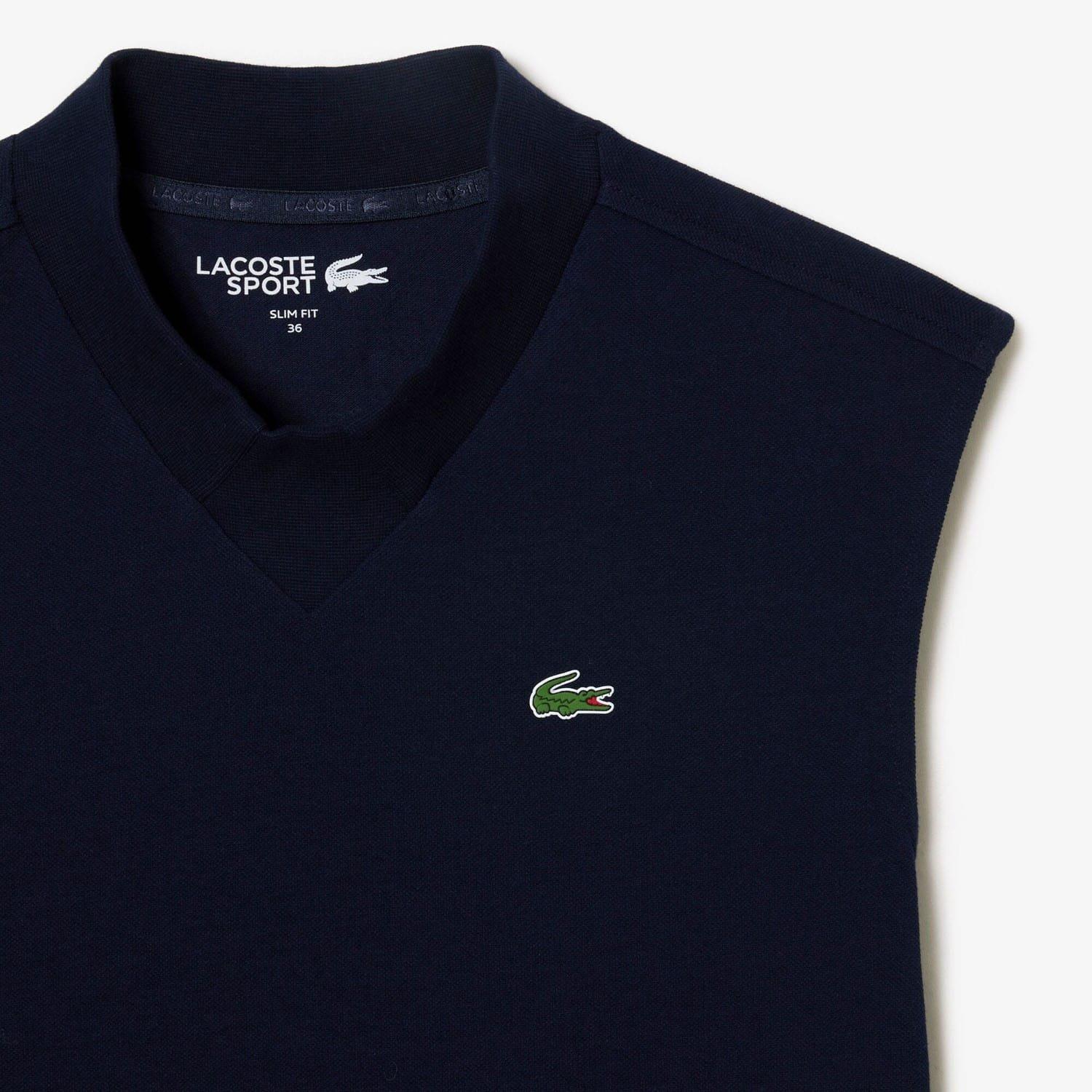 Navy - Lacoste - Sport Organic Cotton Golf Polo Shirt - 5