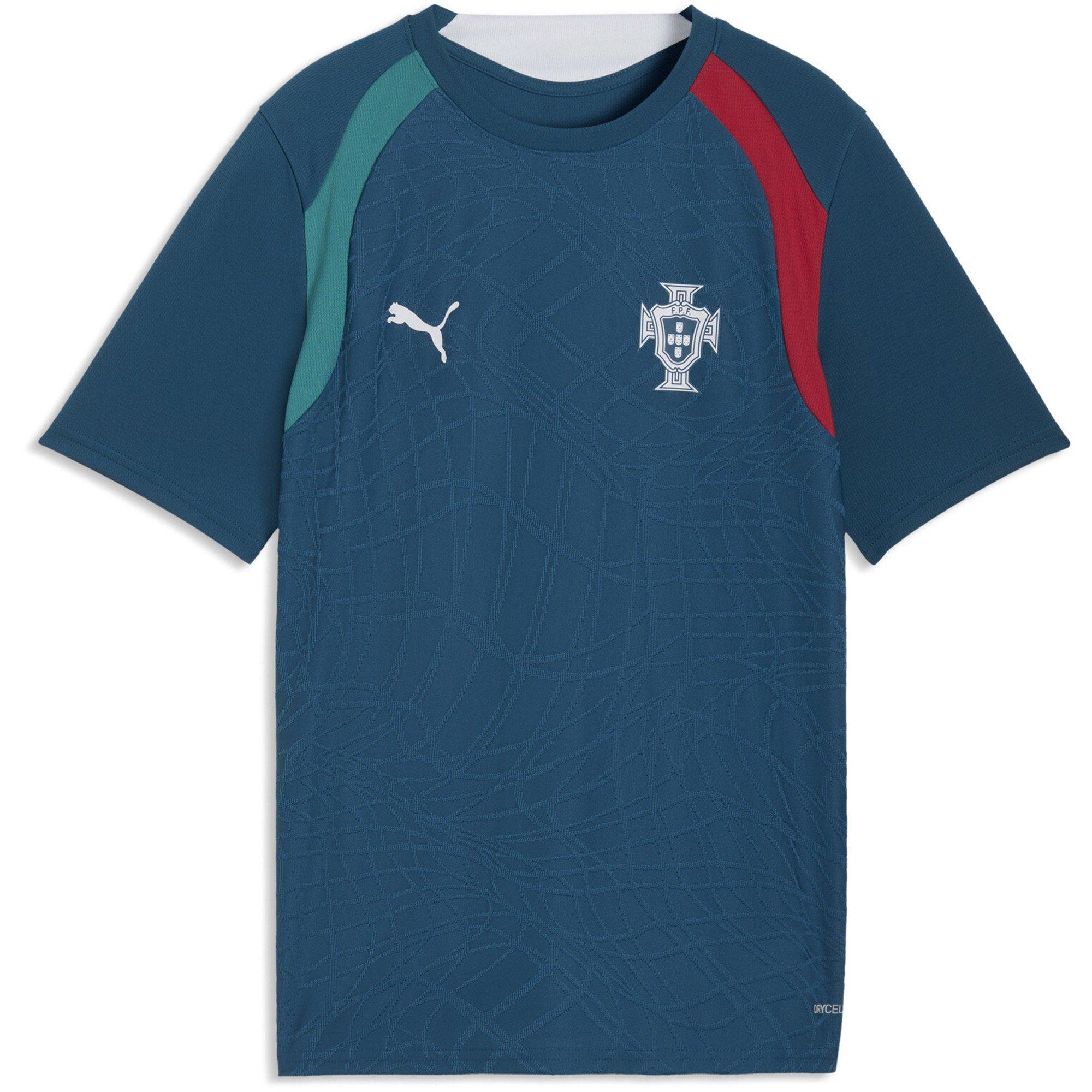 Groen/Zilver - Puma - Kids' Portugal Short Sleeve T-Shirt - 1