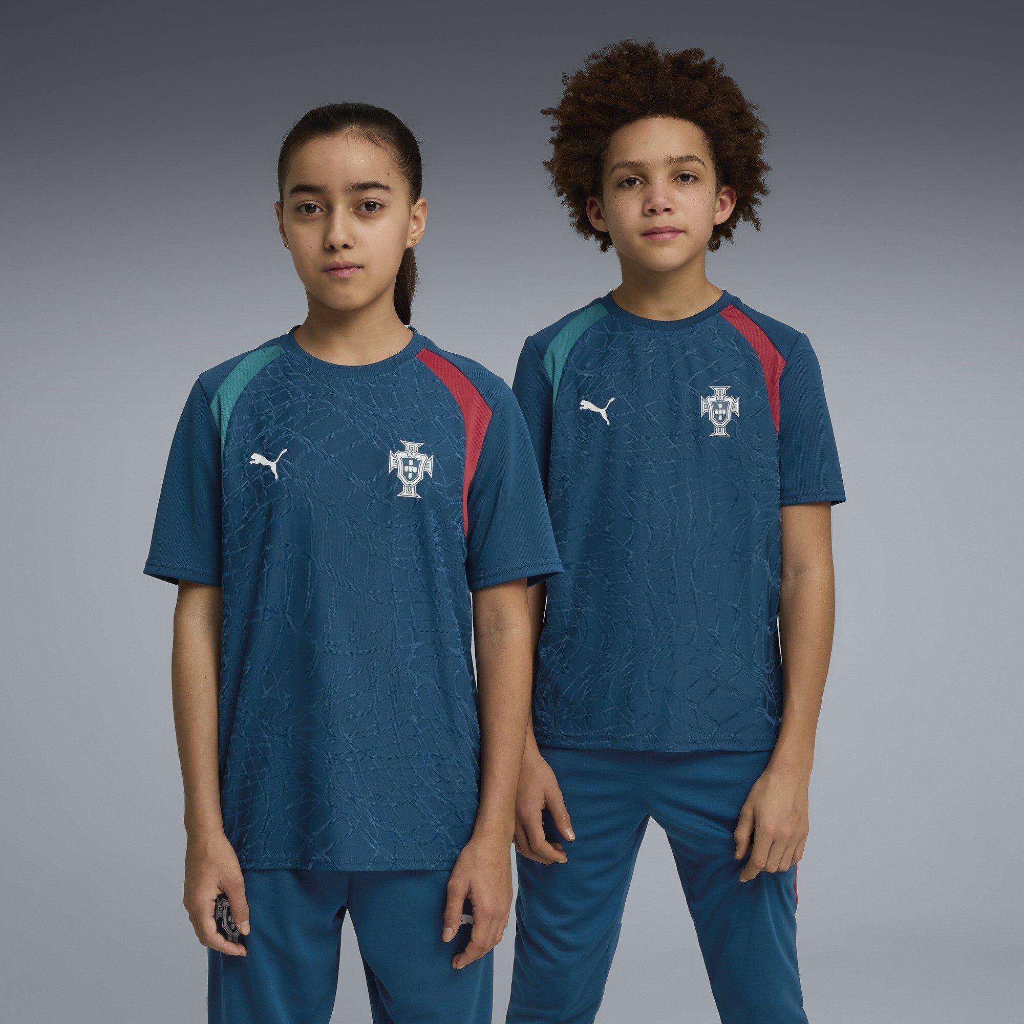 Groen/Zilver - Puma - Kids' Portugal Short Sleeve T-Shirt - 3