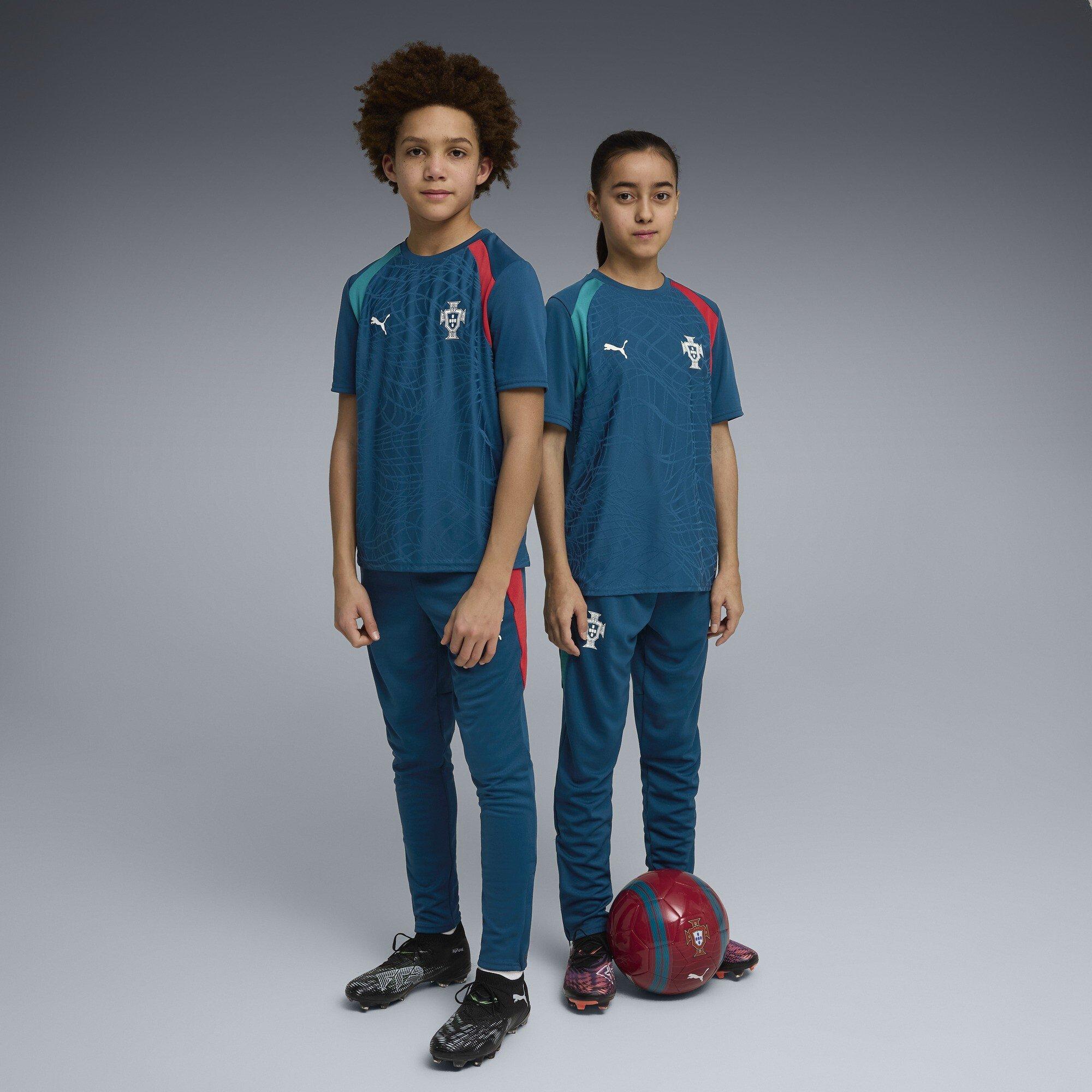 Groen/Zilver - Puma - Kids' Portugal Short Sleeve T-Shirt - 6